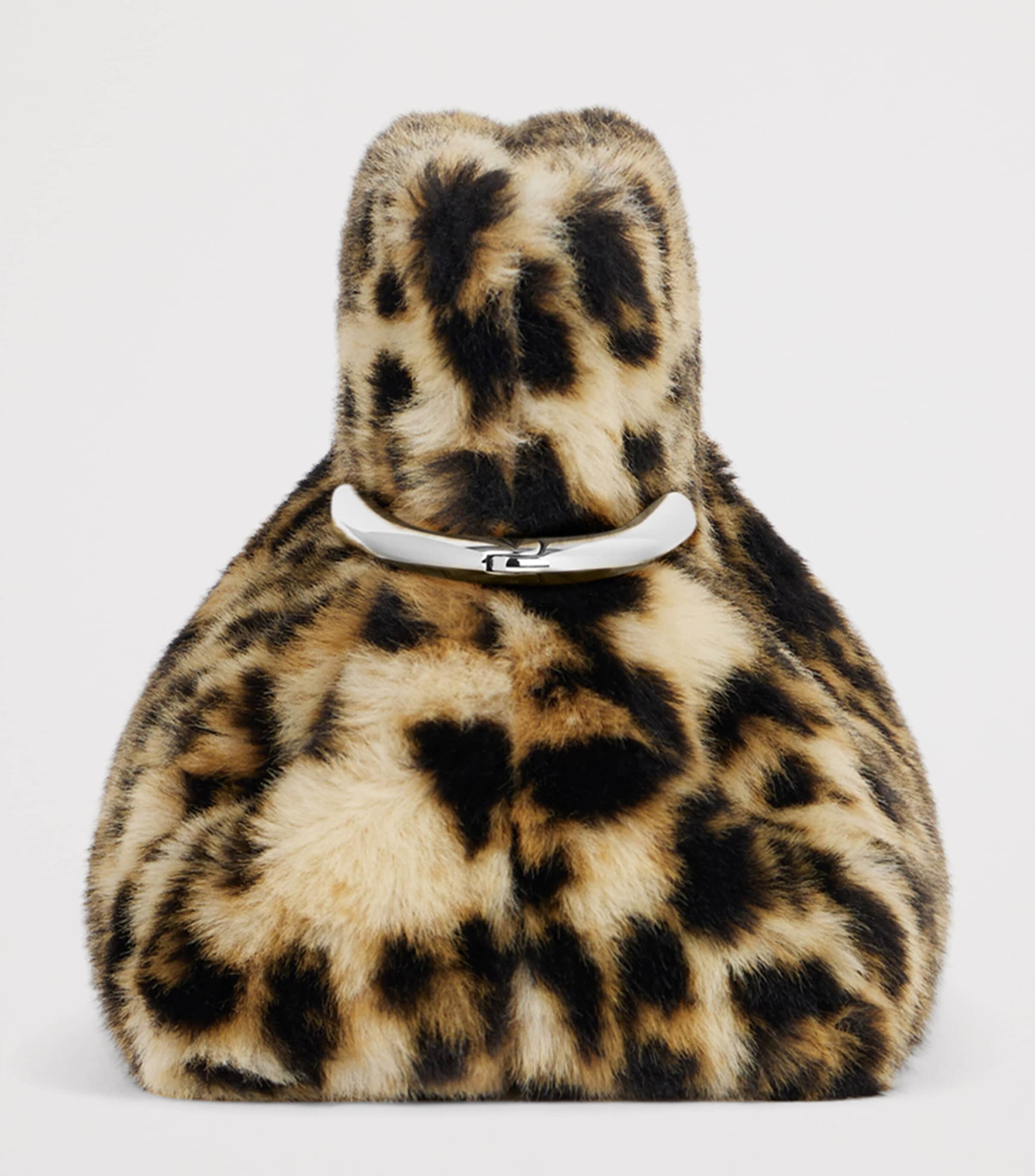 Givenchy Plush Leopard Pinch Clutch Image 4