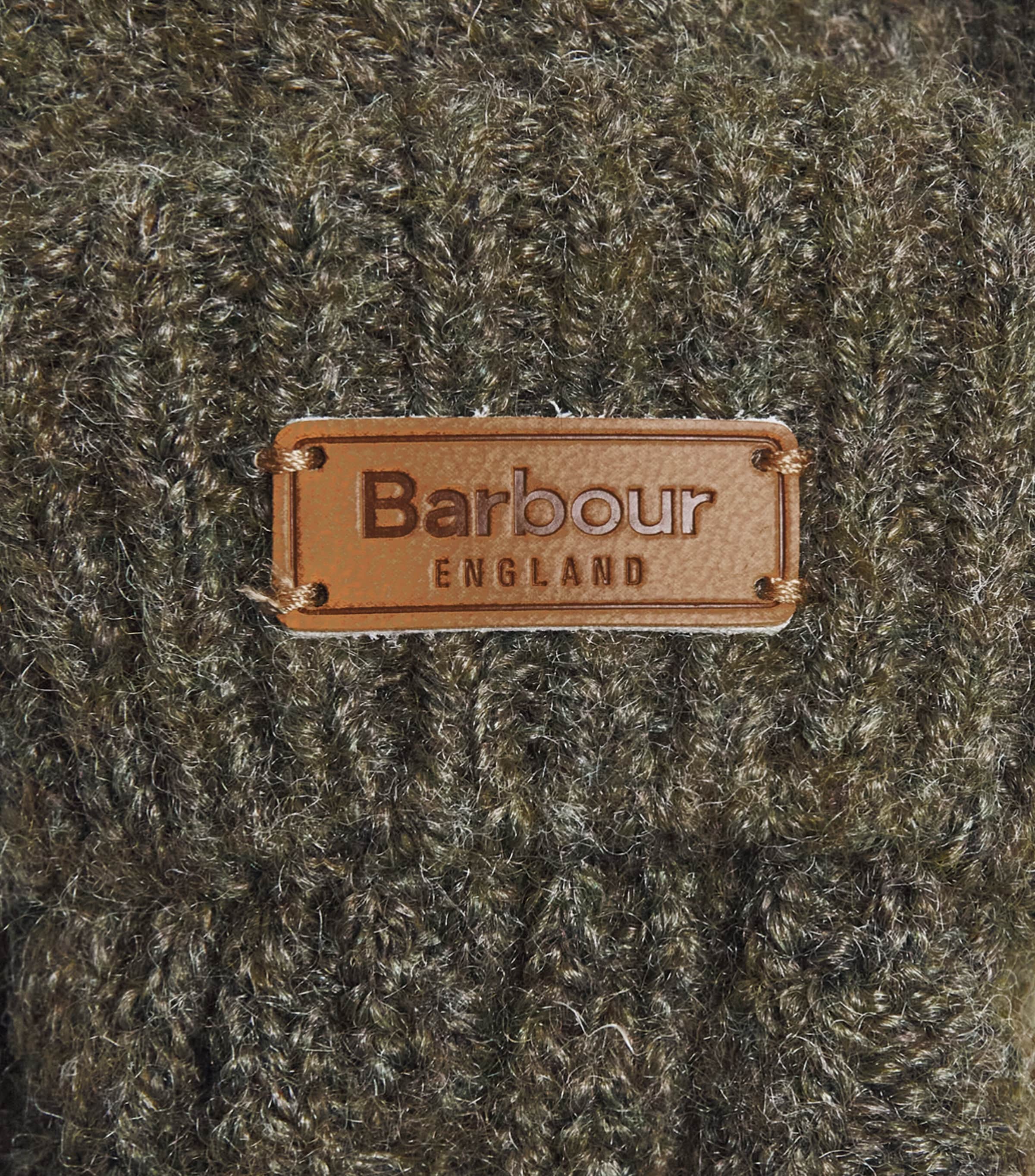 Barbour Knitted Elsdon Mittens Olive Image 2
