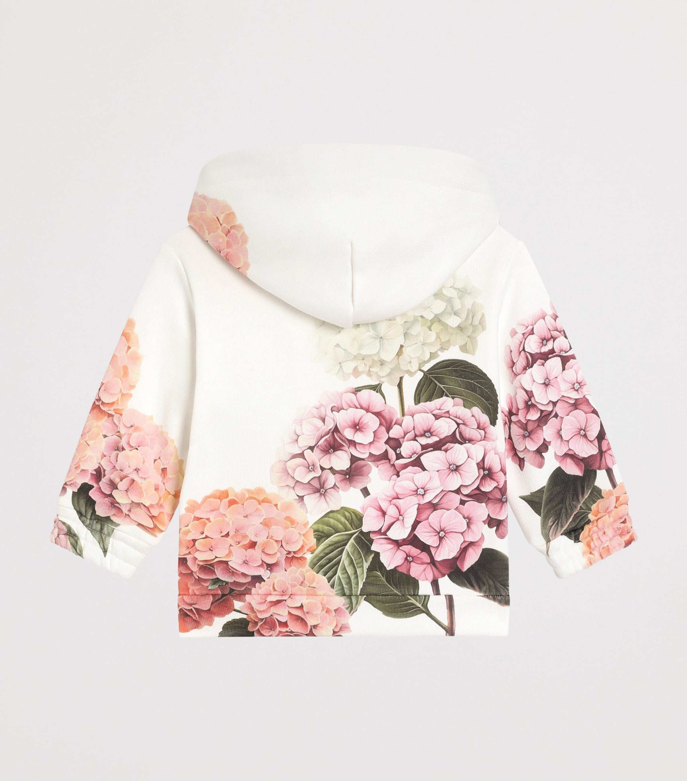Dolce&Gabbana Kids Floral Zip-Up Hoodie (3-30 Months) White Image 2