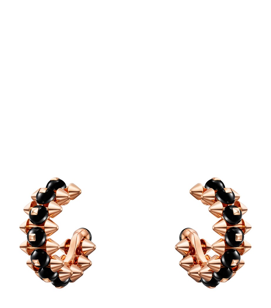 Cartier Rose Gold and Onyx Clash de Cartier Hoop Earrings Rose Gold Image 1