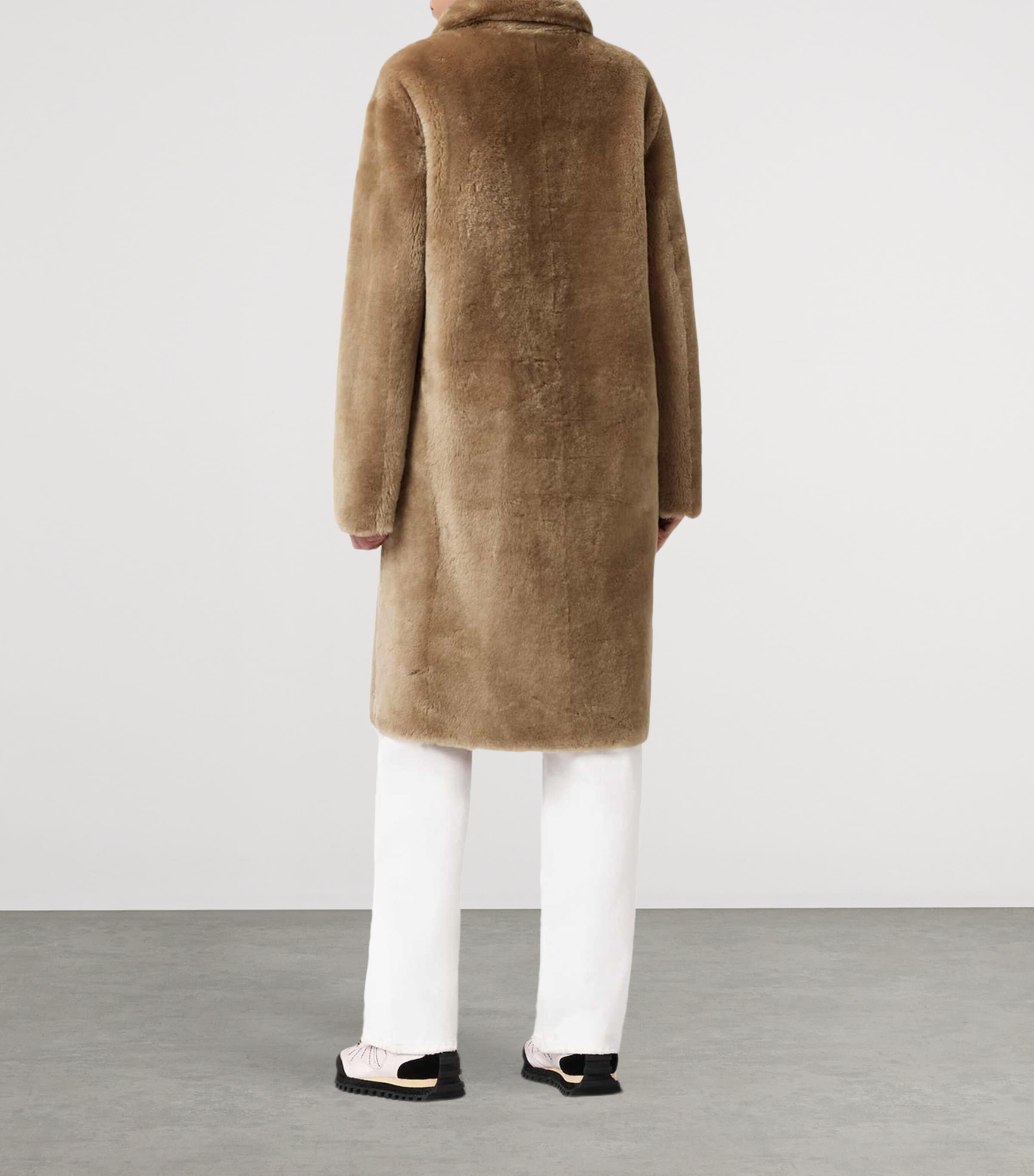Shearling Reversible Serra Coat CONKER BROWN Image 4