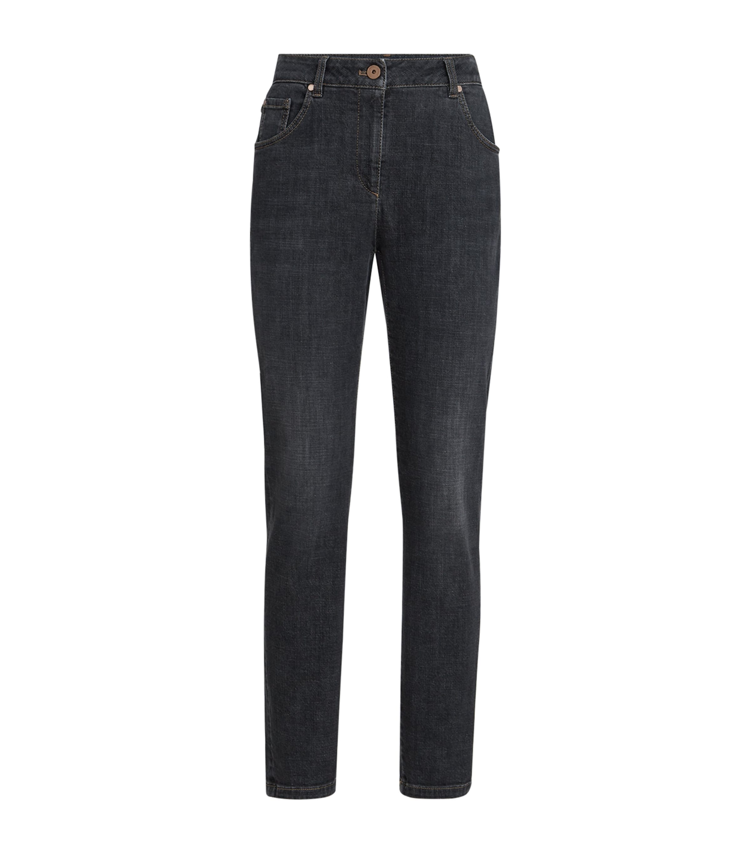 Brunello Cucinelli Womens Stretch-Denim Slim Jeans Image 1
