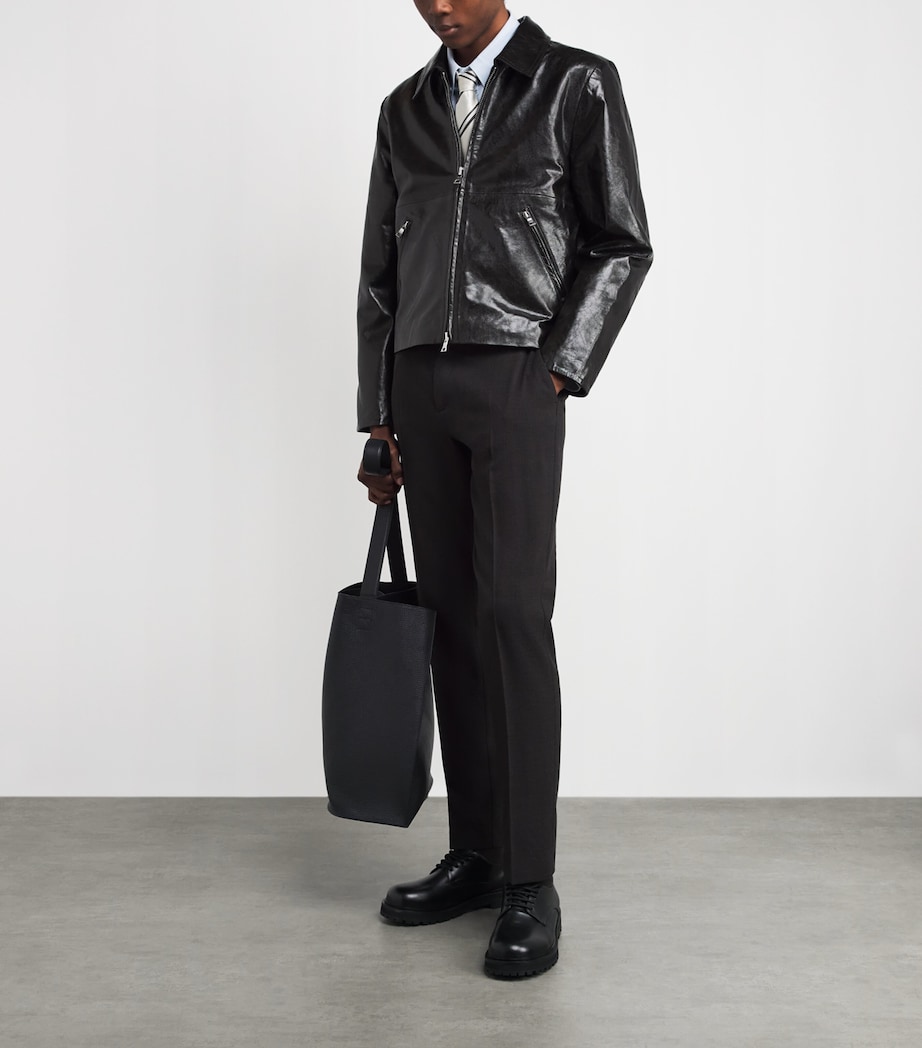 Won Hundred Mens Leather Dutton Jacket Black Image 2