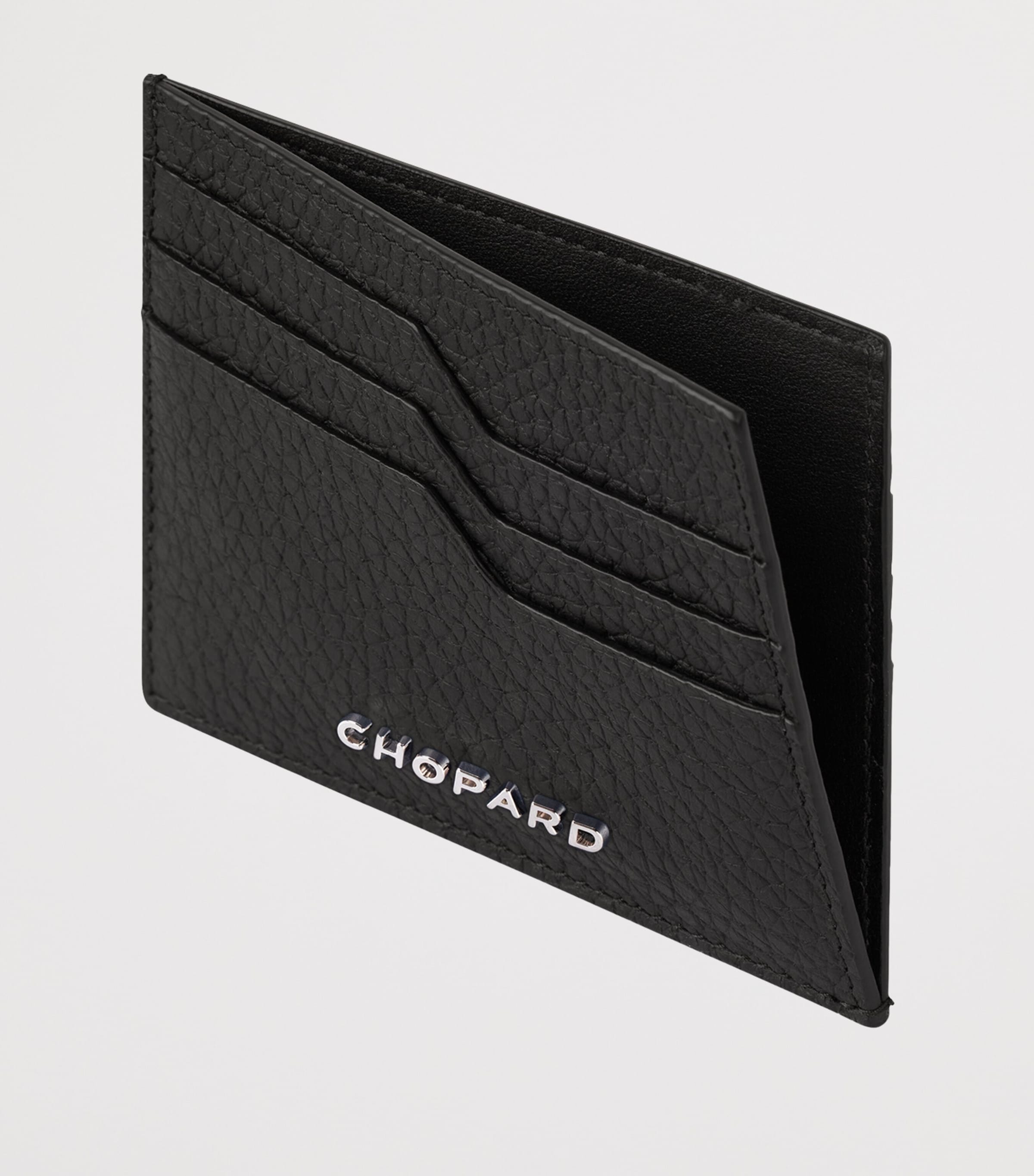 Small Leather Heritage Card Holder BLACK Image 2