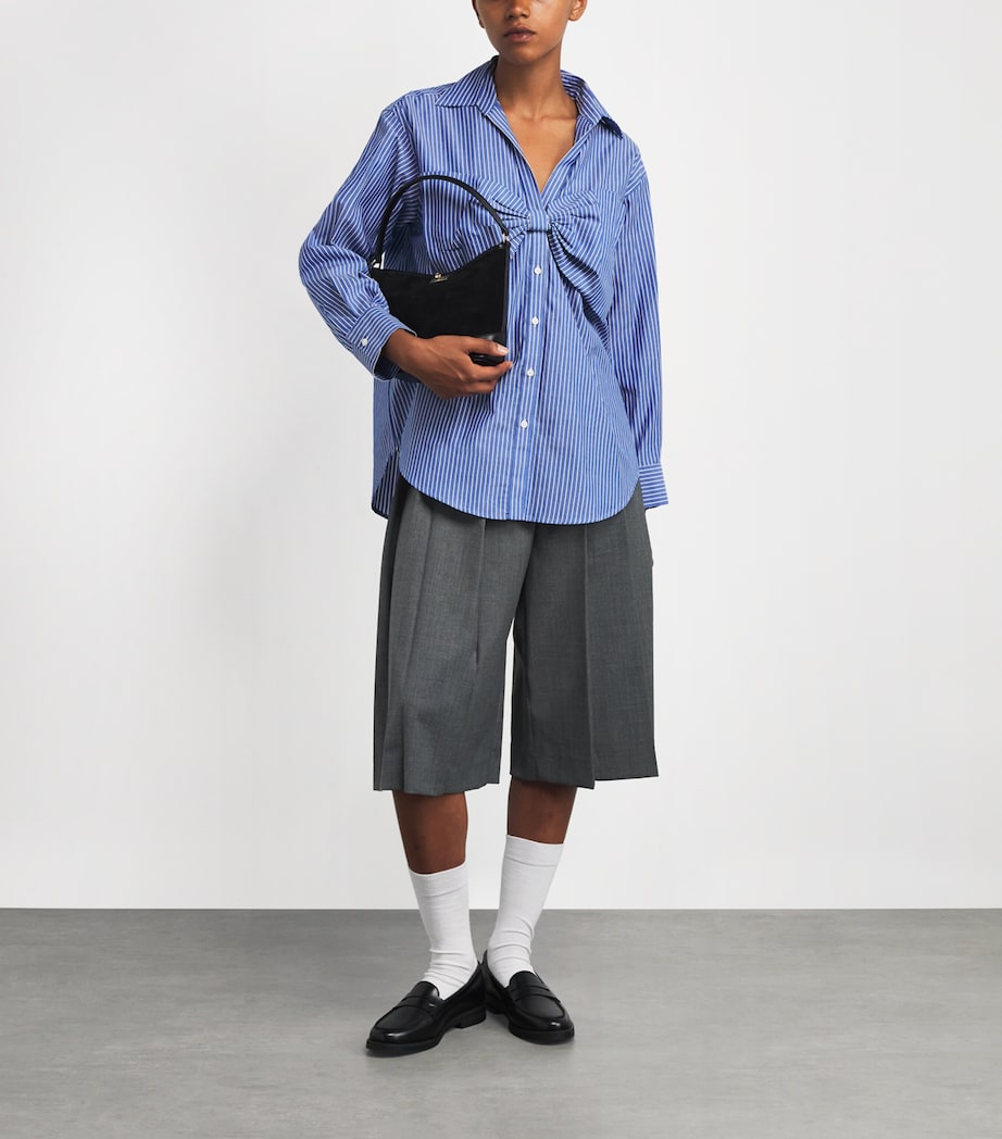 Pleated Longline Shorts GREY Image 2