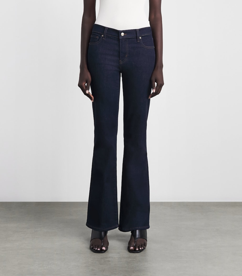 FRAME Womens The Rodeo Low-Rise Bootcut Jeans Rinse Image 4