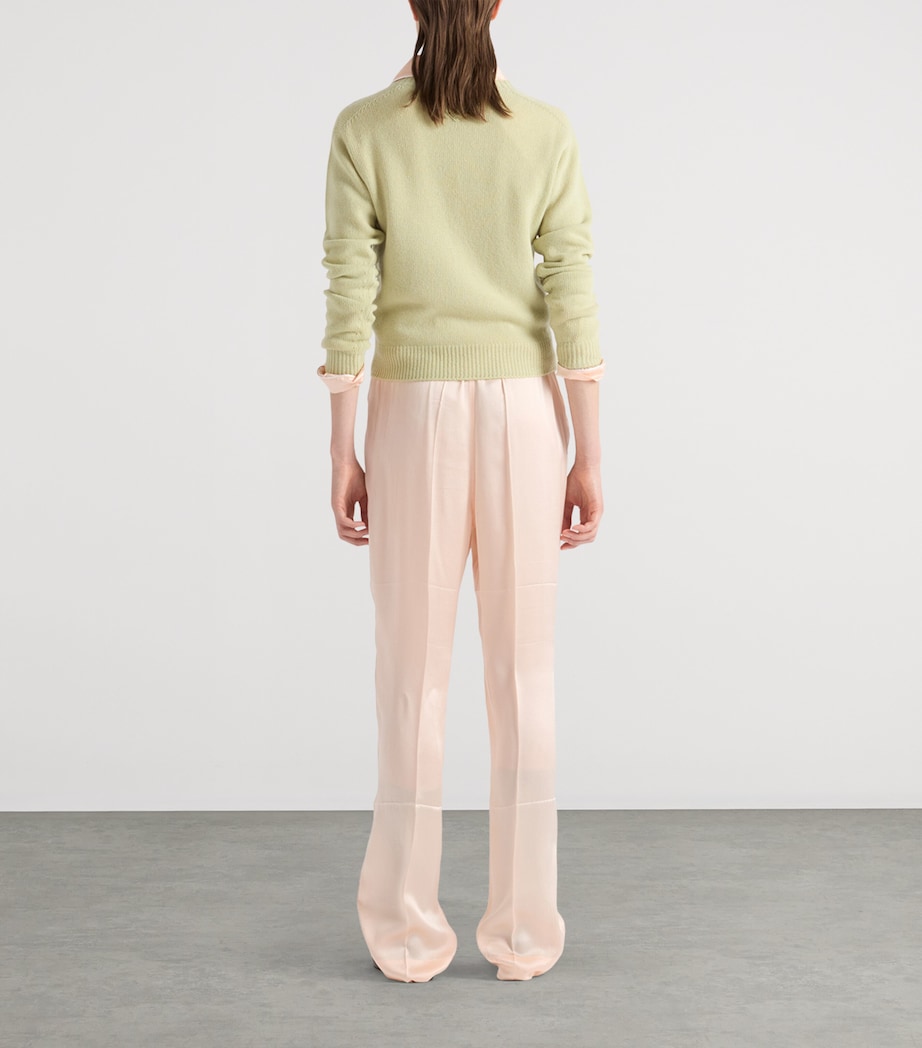 Wool-Cashmere V-Neck Sweater F0035 Image 5