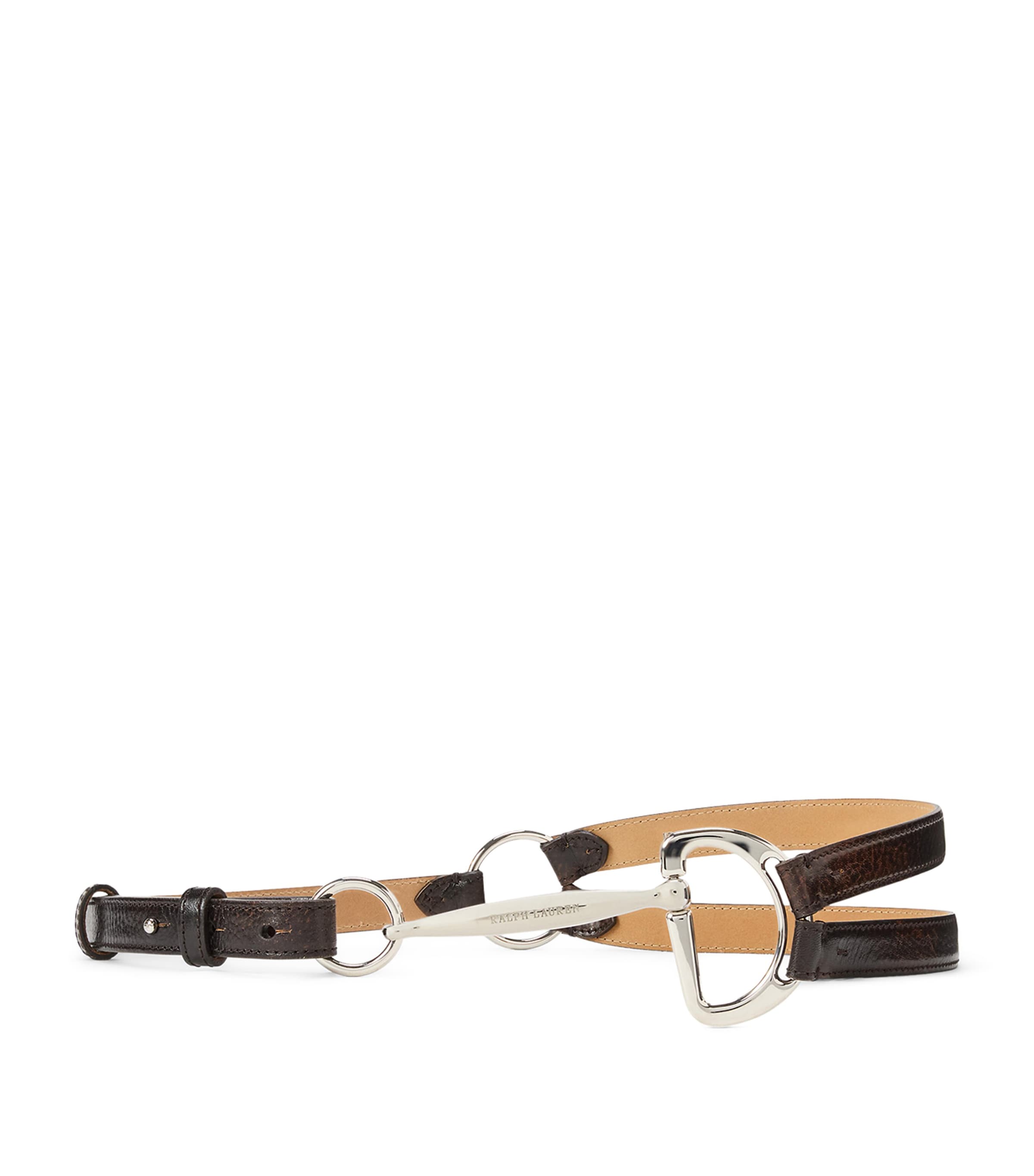 Ralph Lauren Collection Leather Equestrian Belt Vintage Brown Image 1