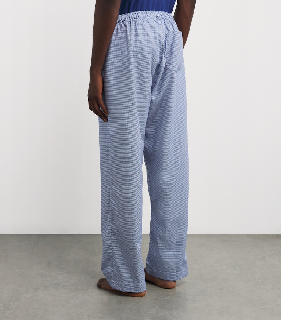 Cotton Puppytooth Lounge Trousers NAVY Image 4
