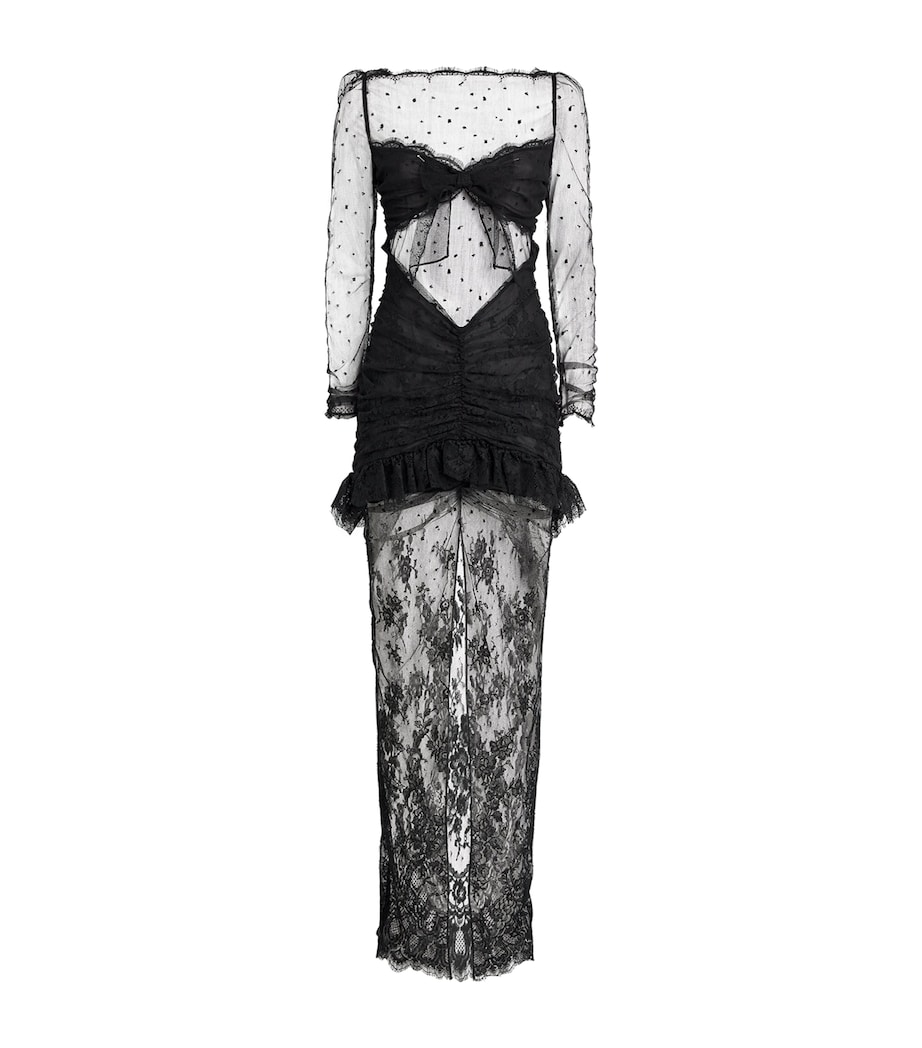 Sheer Lace Maxi Dress 0900 BLACK Image 1
