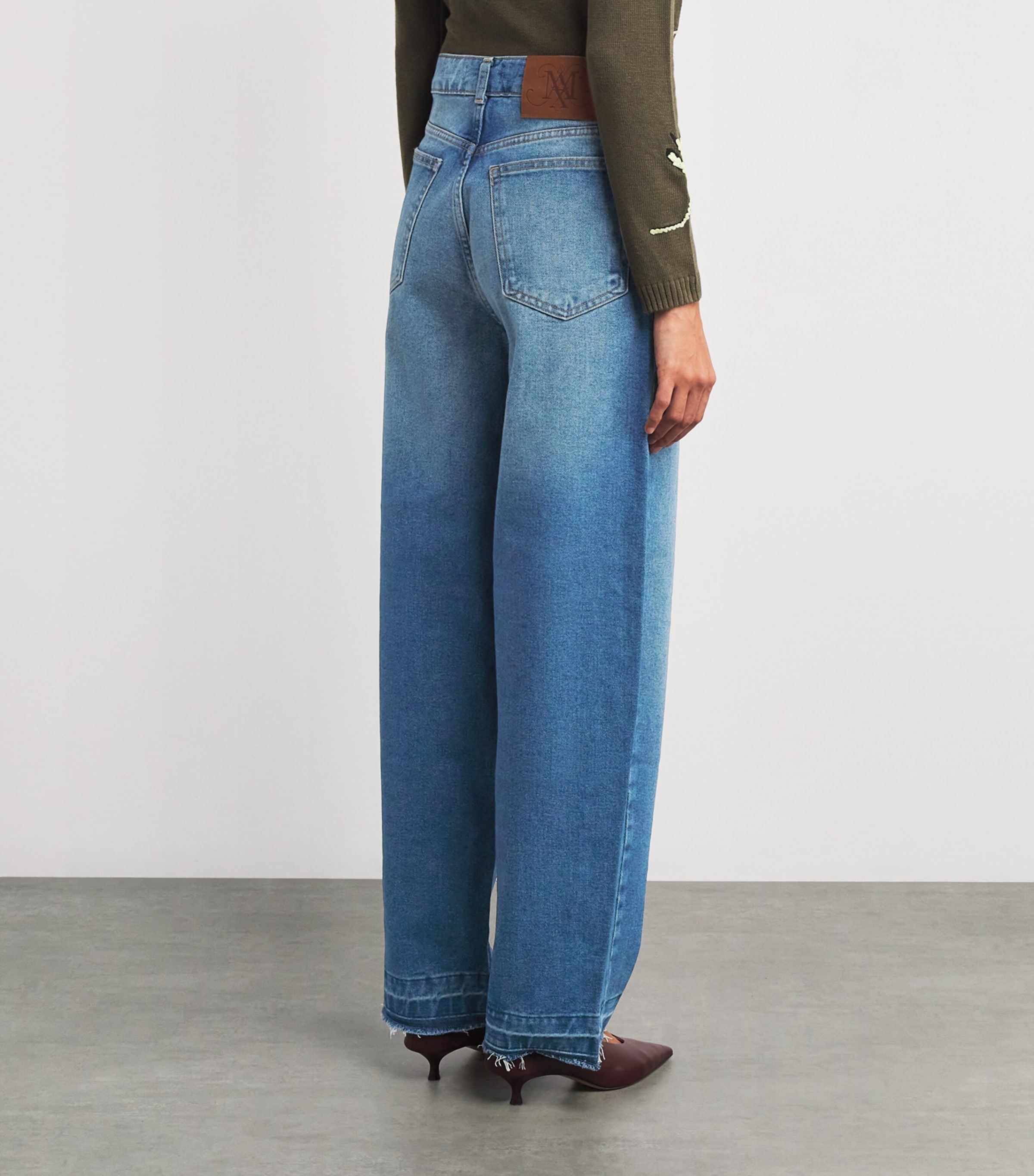 Re-Edit High-Rise Barrel-Leg Jeans NAVY Image 4