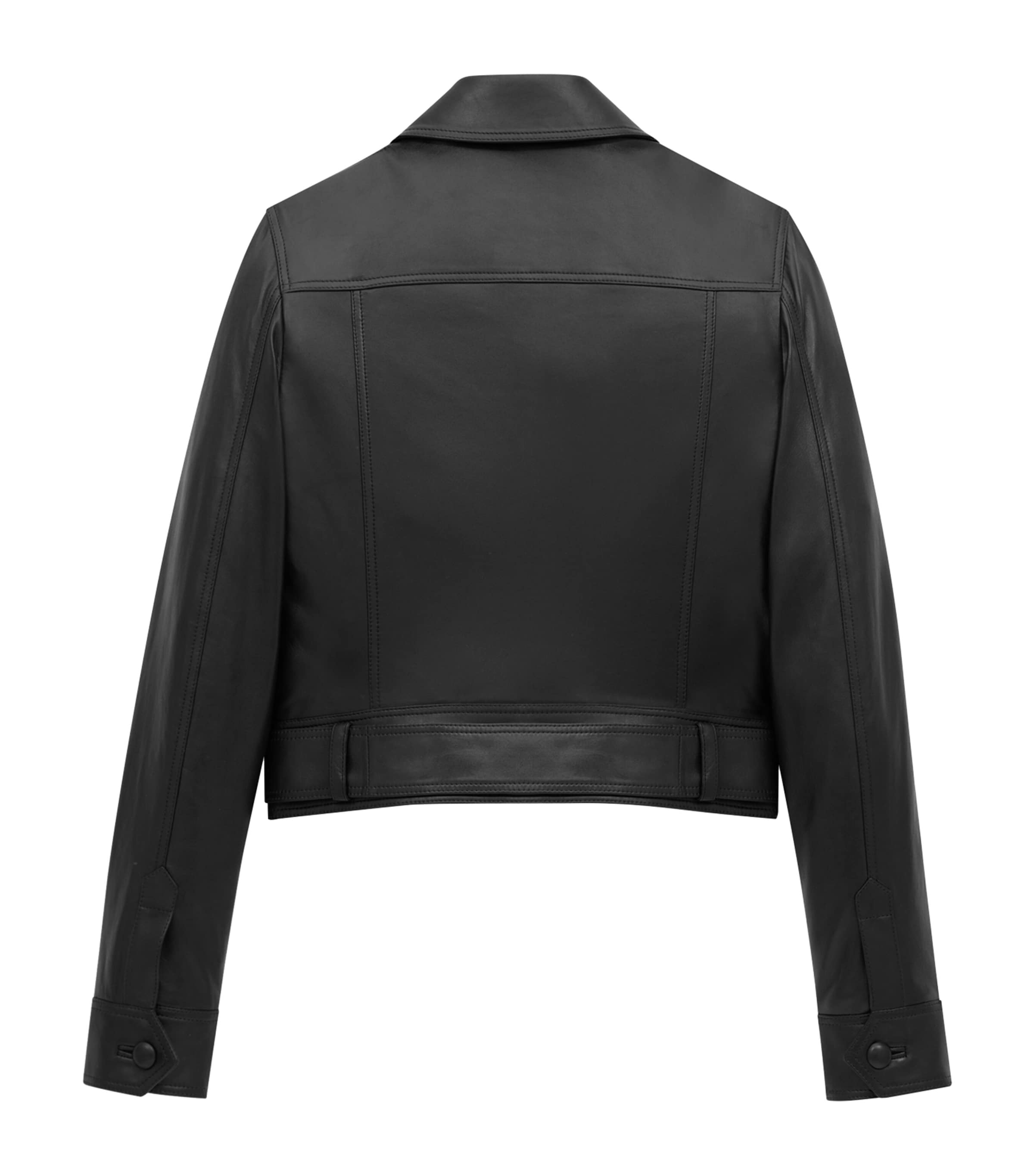 Leather Cropped Jacket 1000 Image 2