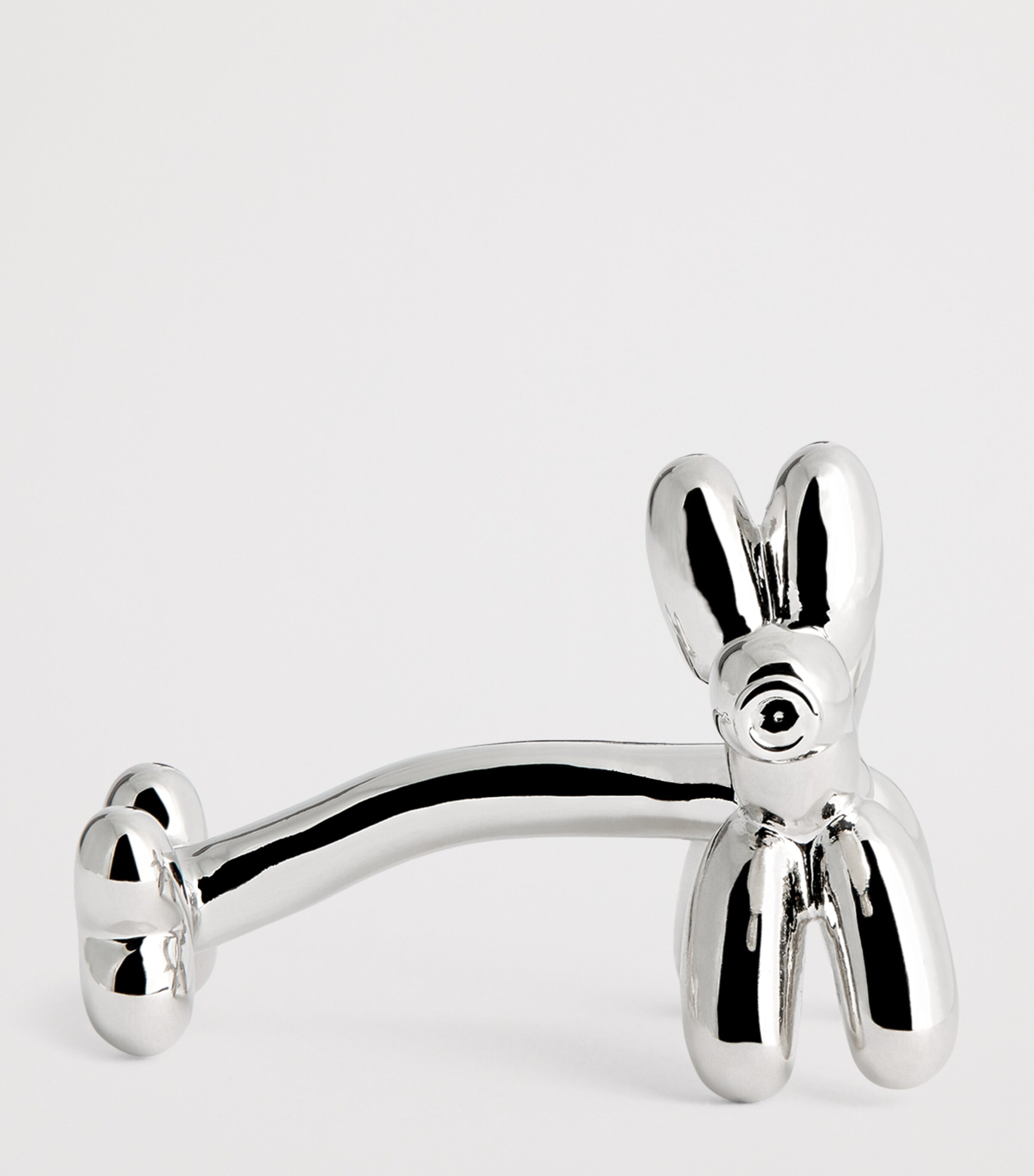 Babette Wasserman Rhoium-Plated Balloon Dog Cufflinks Rhodium Image 4