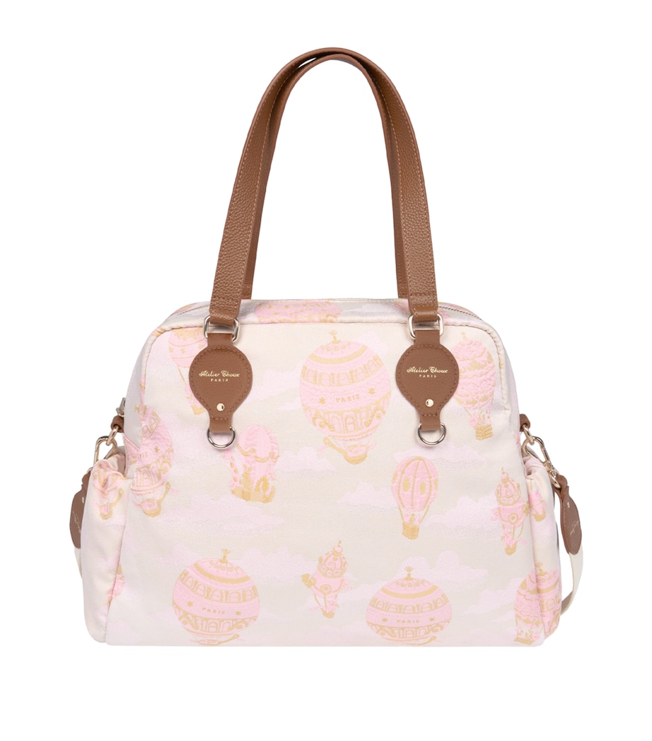 Changing Bag and Mat Set PINK HOT AIR BALLOON Image 1