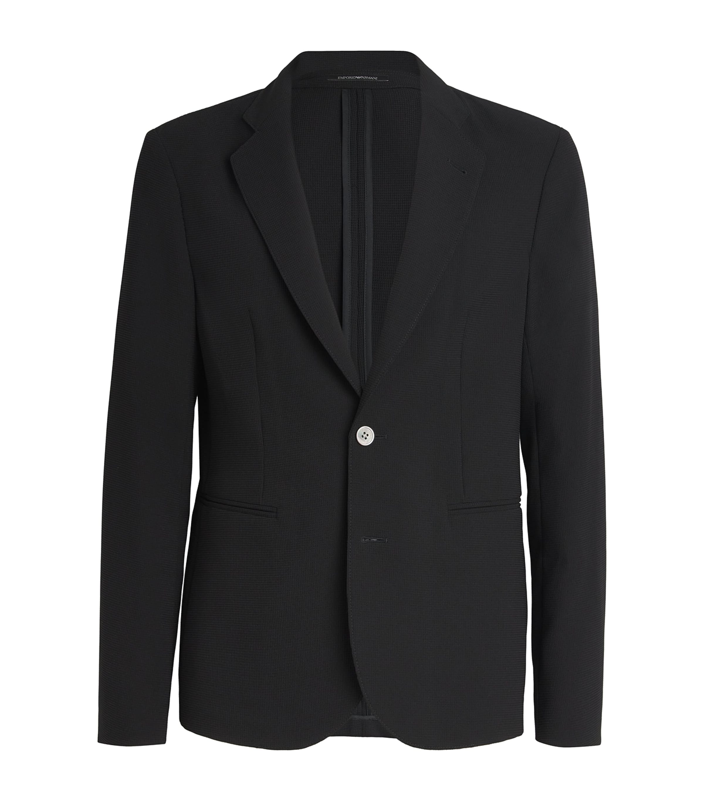 Emporio Armani Single-breasted Blazer In Black