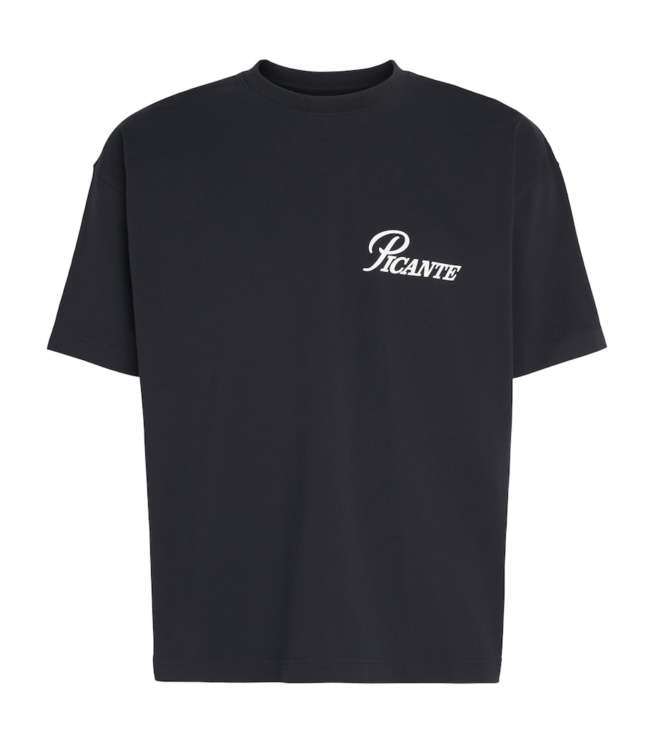 Picante Mens Organic Cotton Record T-Shirt Black Image 1