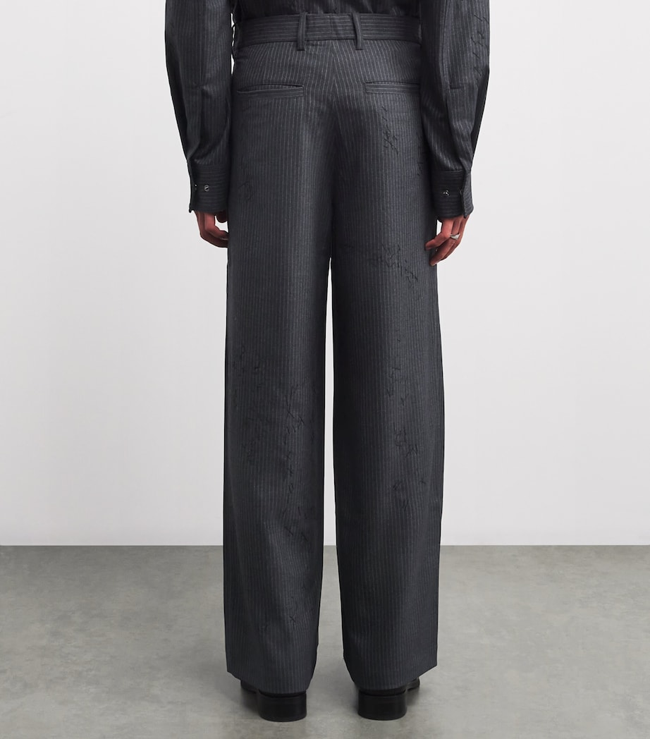 Wool-Blend Pinstripe Trousers COAL PINSTRIPE Image 4