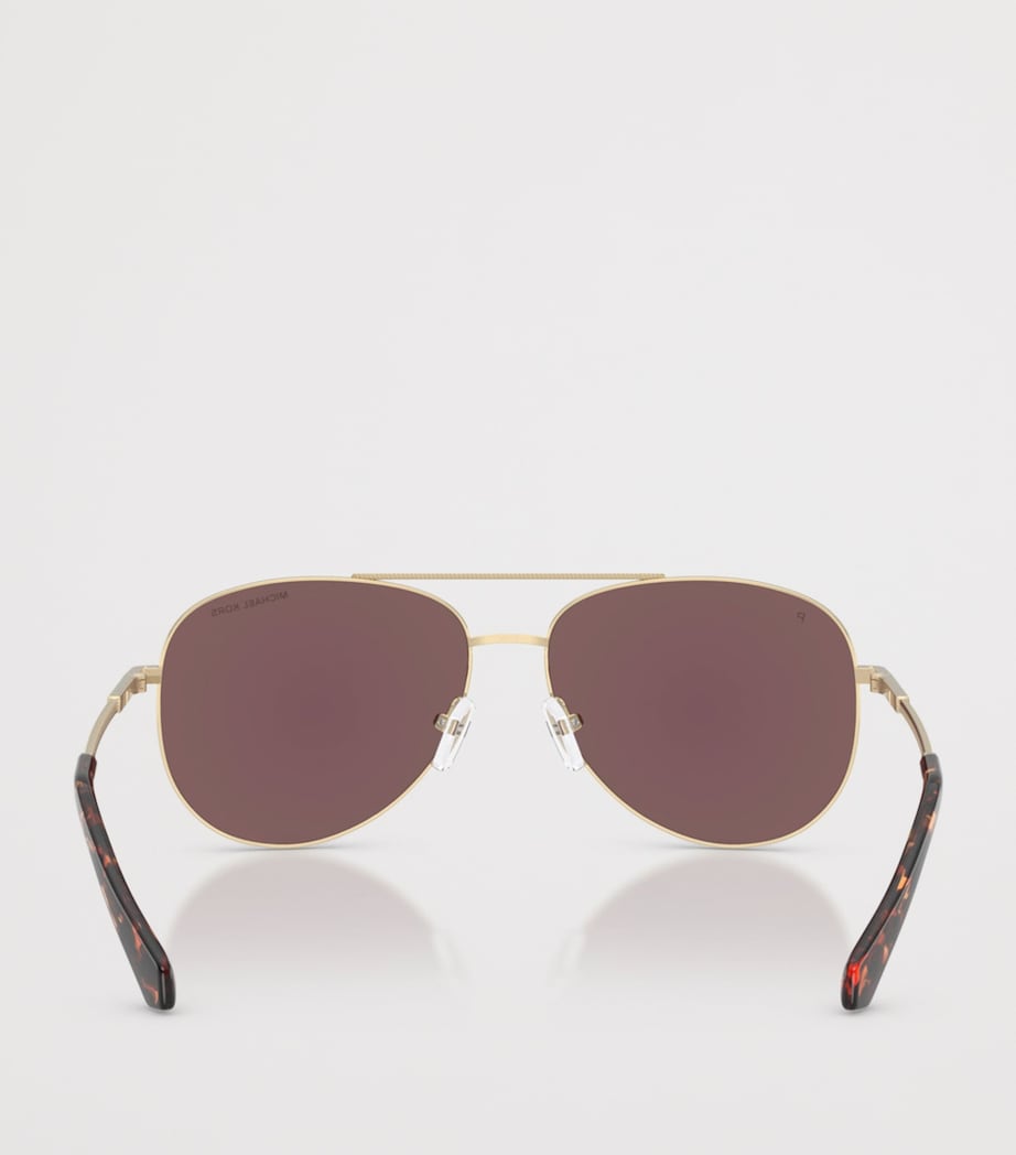 Michael Kors Perledo Pilot Sunglasses Gold Image 4