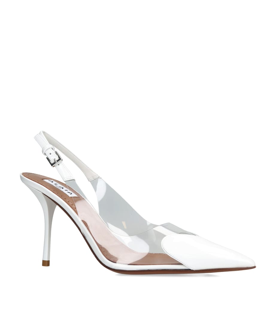 Alaïa Coeur Slingback Pumps 90 White Image 3