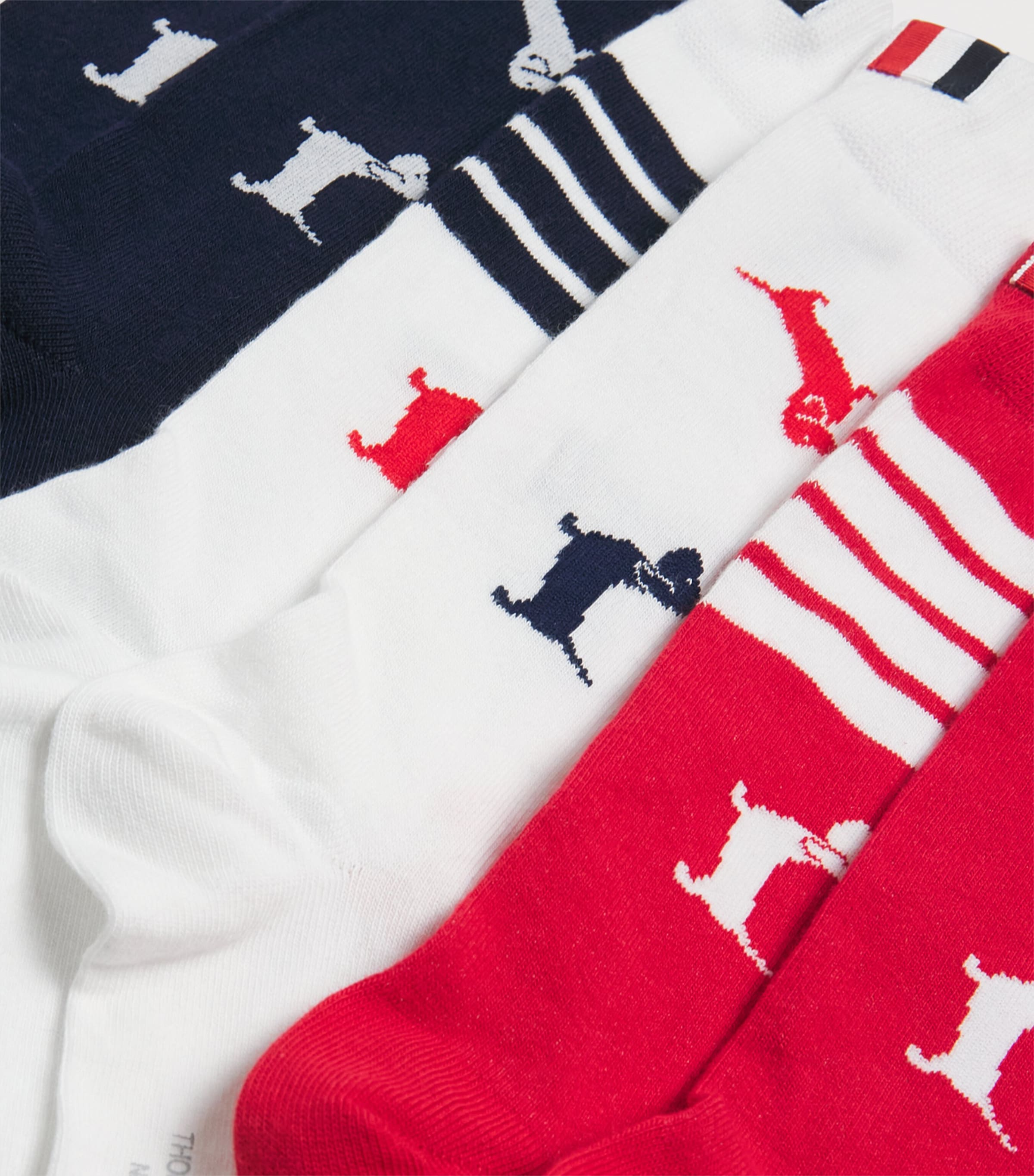 Pack of 3 Mid-Calf Socks (2-10 Years) RWBWHT Image 3