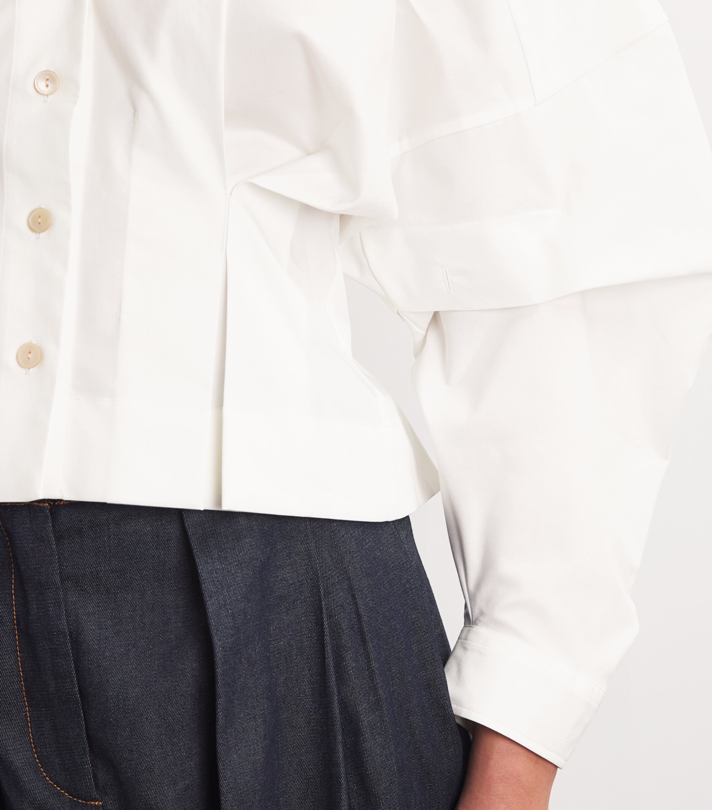 Palmer//Harding Womens Honesty Opens Shirt White Cotton Twill Image 6