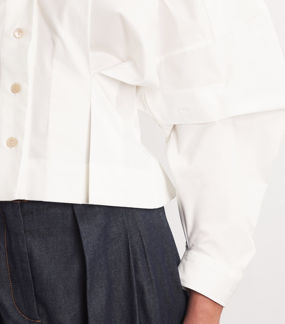 Palmer//Harding Womens Honesty Opens Shirt White Cotton Twill Image 6