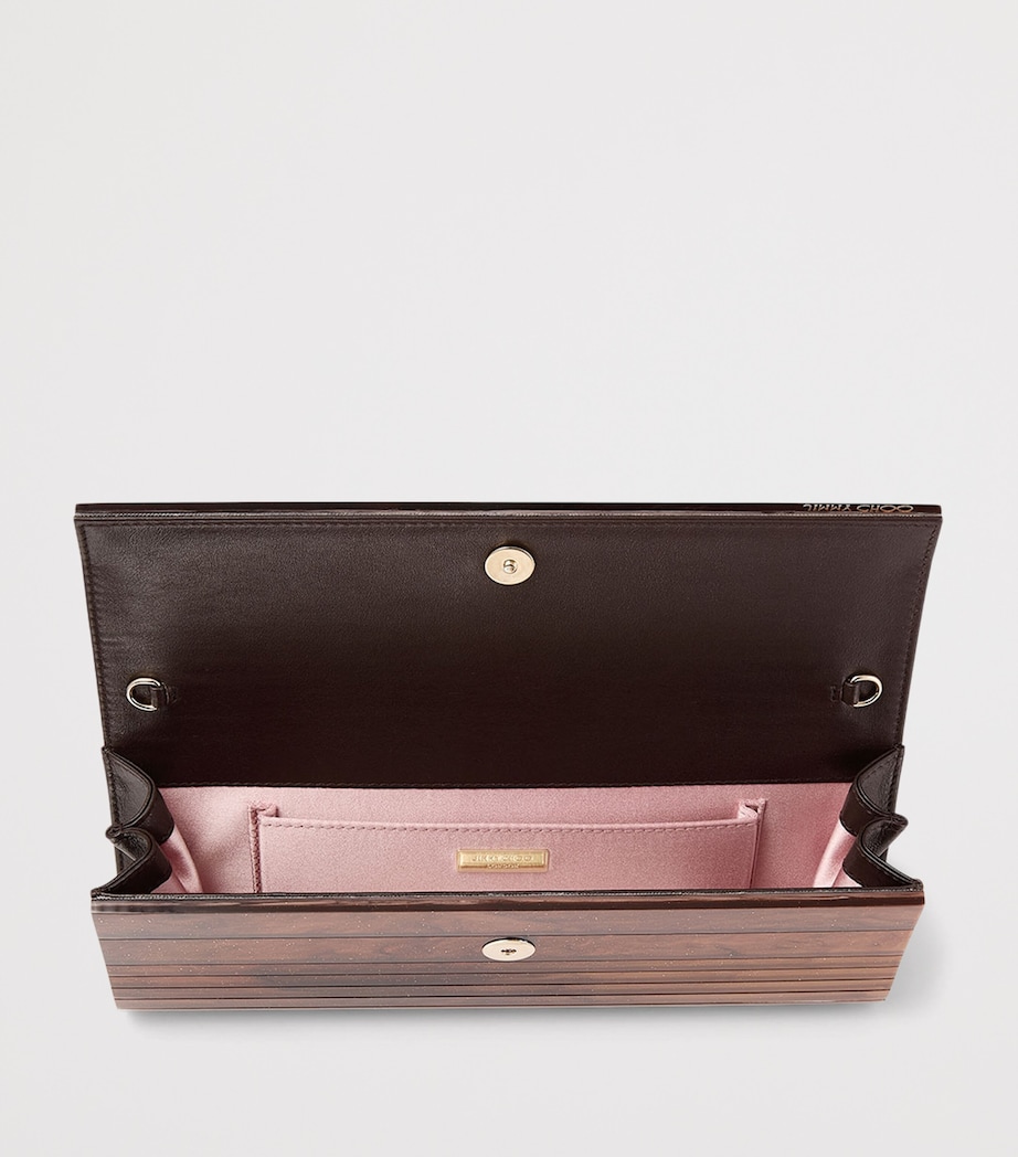 Marble-Effect Sweetie Clutch Bag TOFFEE Image 4