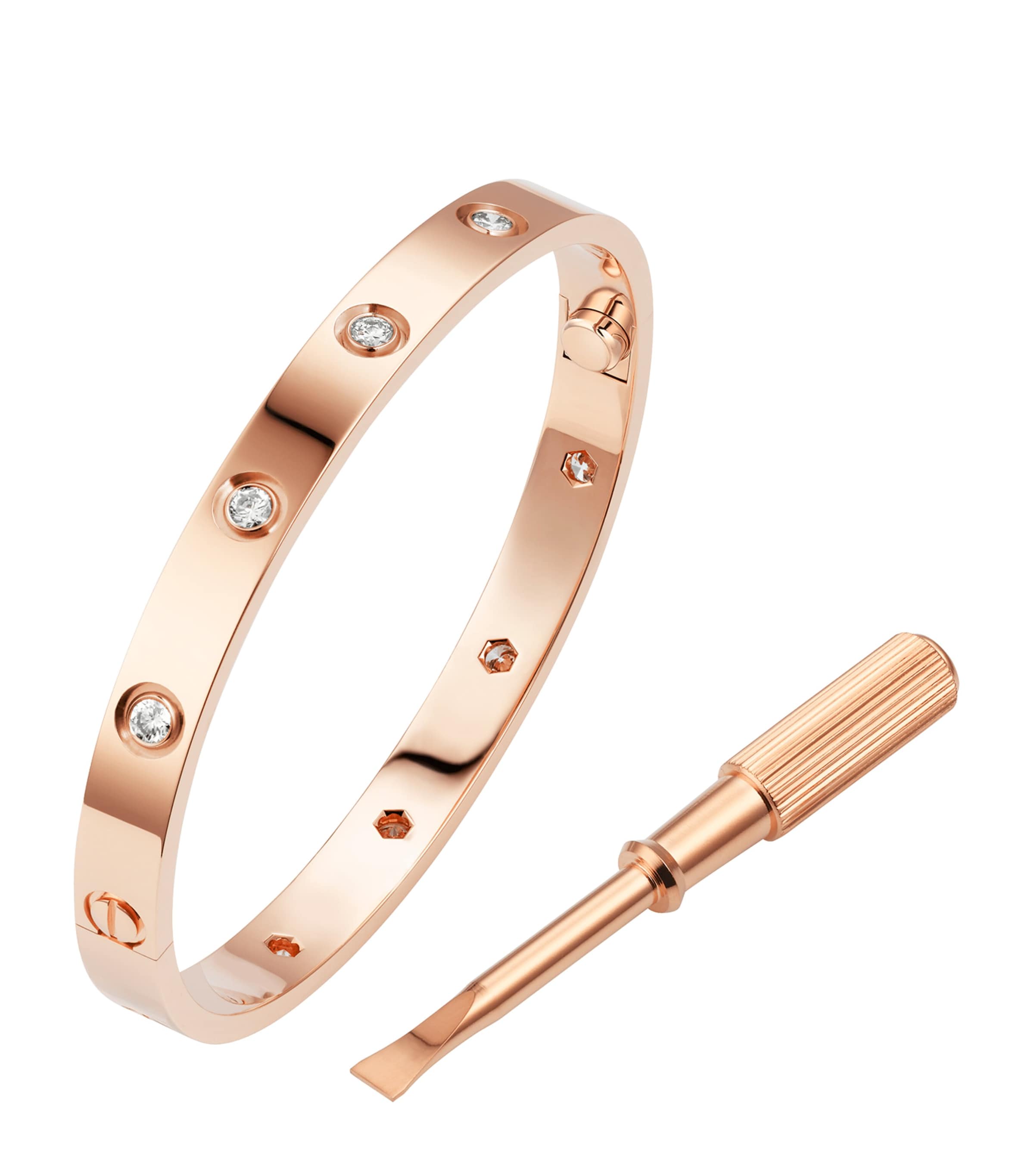 LOVE Classic Rose Gold 10-Diamond Bracelet ROSE GOLD Image 6