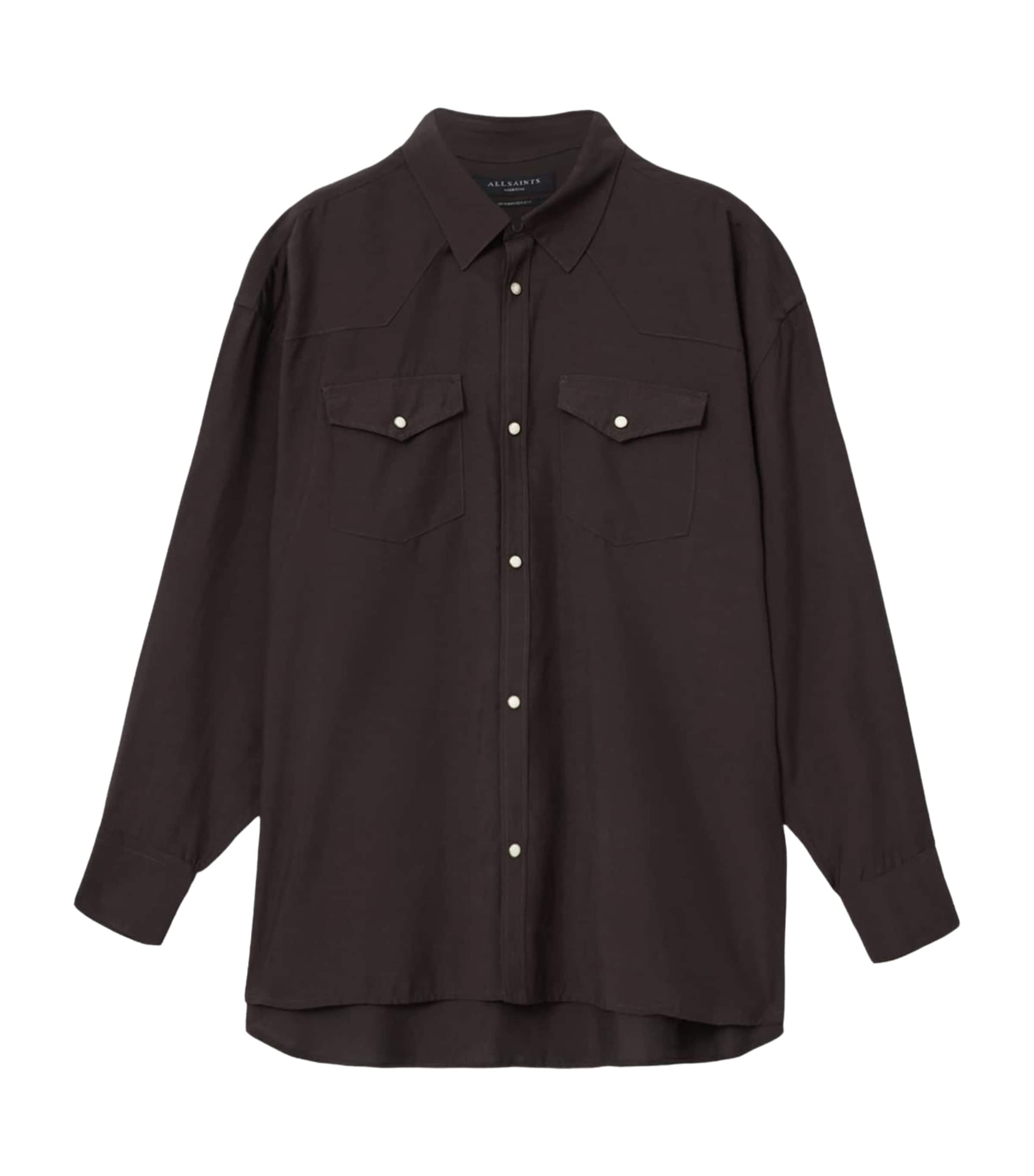 AllSaints Mens Pickett Overshirt Brown Image 1