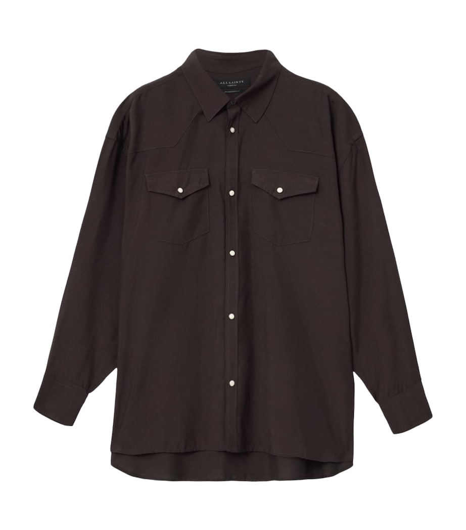 AllSaints Mens Pickett Overshirt Brown Image 1