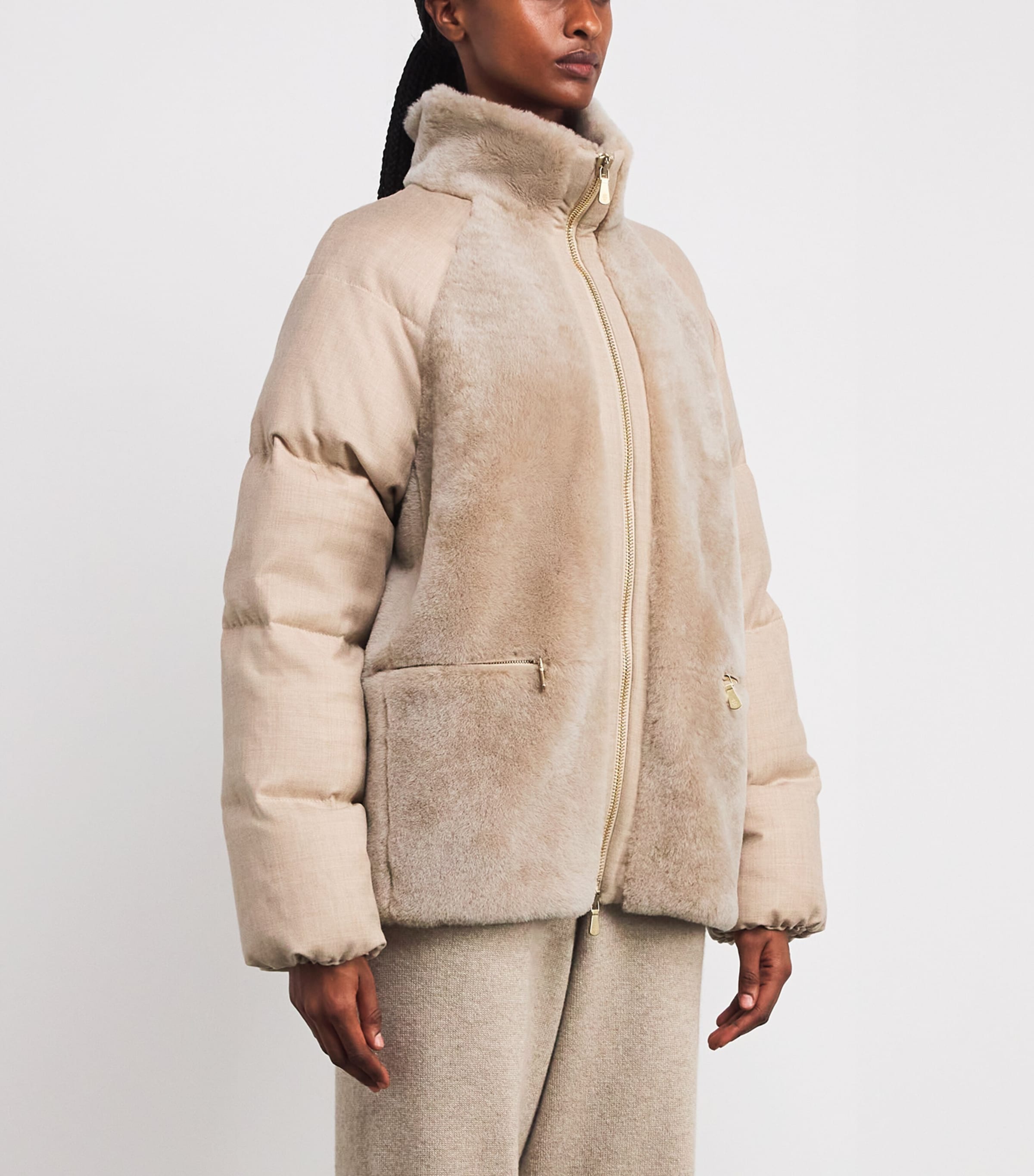 Shearling High-Neck Jacket SABBIA Image 3
