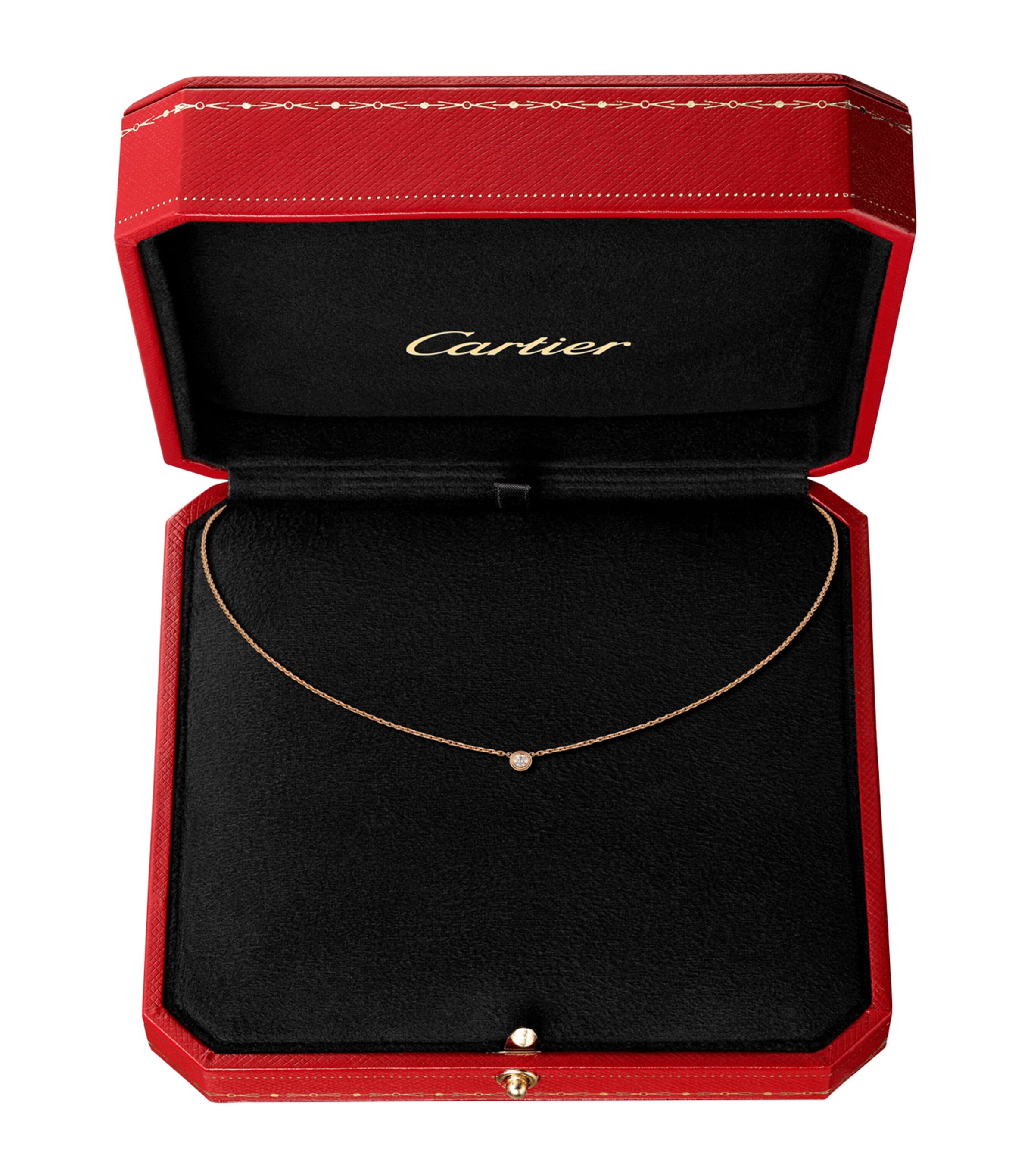 Extra-Small Rose Gold and Diamond Cartier d'Amour Necklace ROSE GOLD Image 2