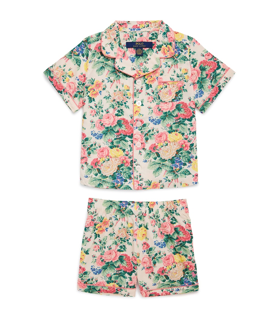 Cotton Shirt and Shorts Set (7-14 Years) E69 MULTI Image 1