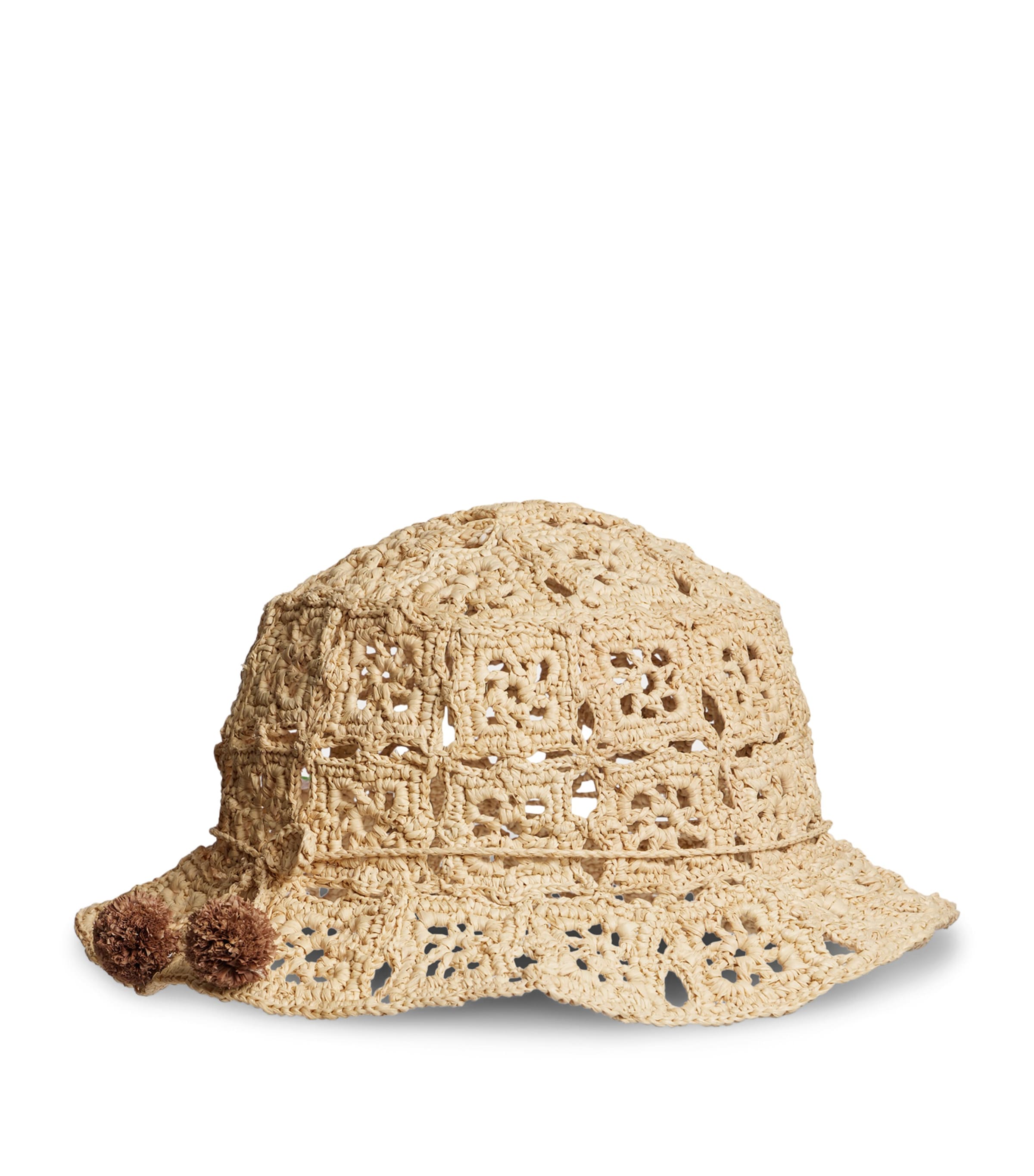 Raffia Crocheted Bucket Hat NATUREL Image 1