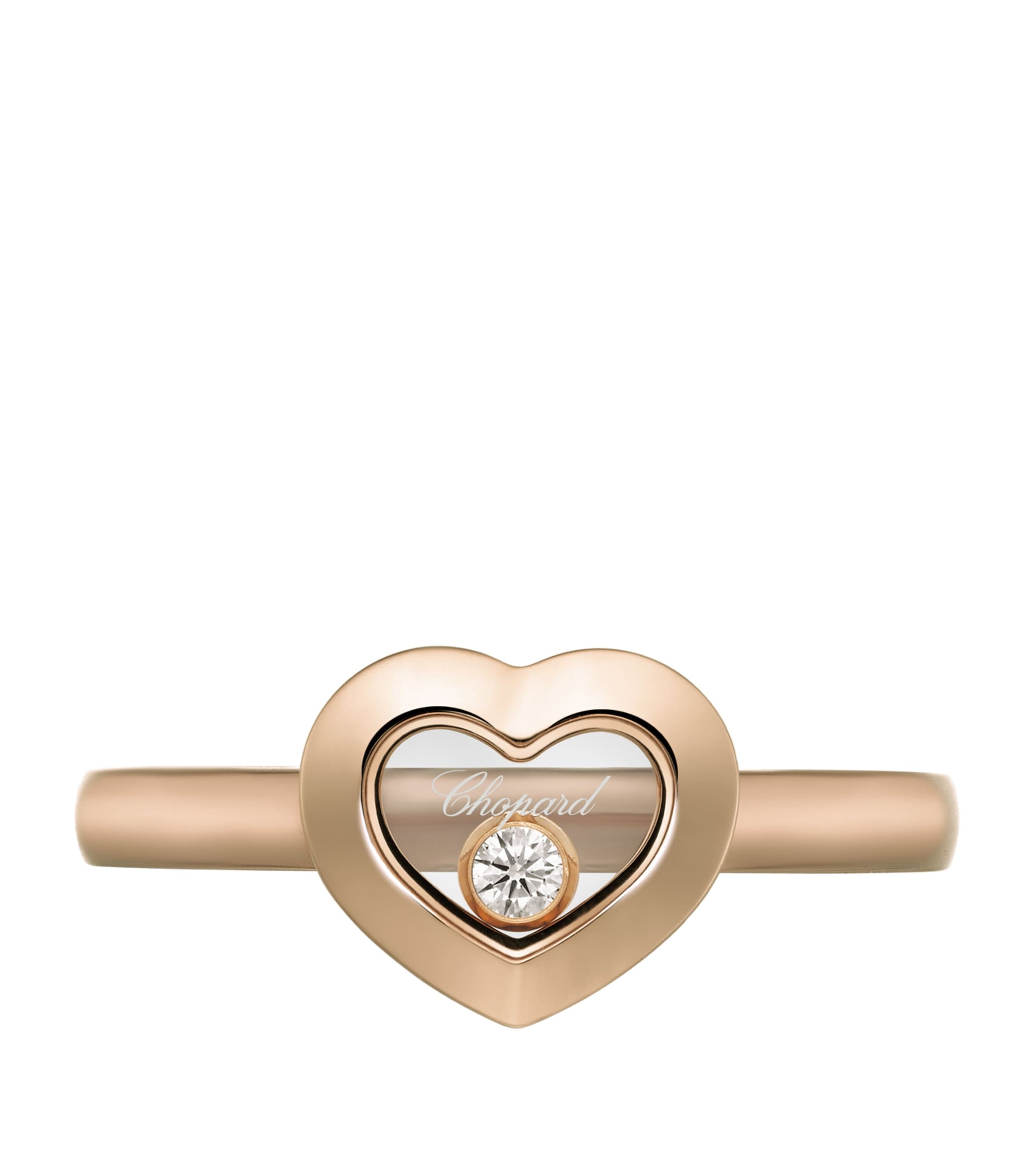 Rose Gold and Diamond Happy Diamonds Icons Ring Image 3