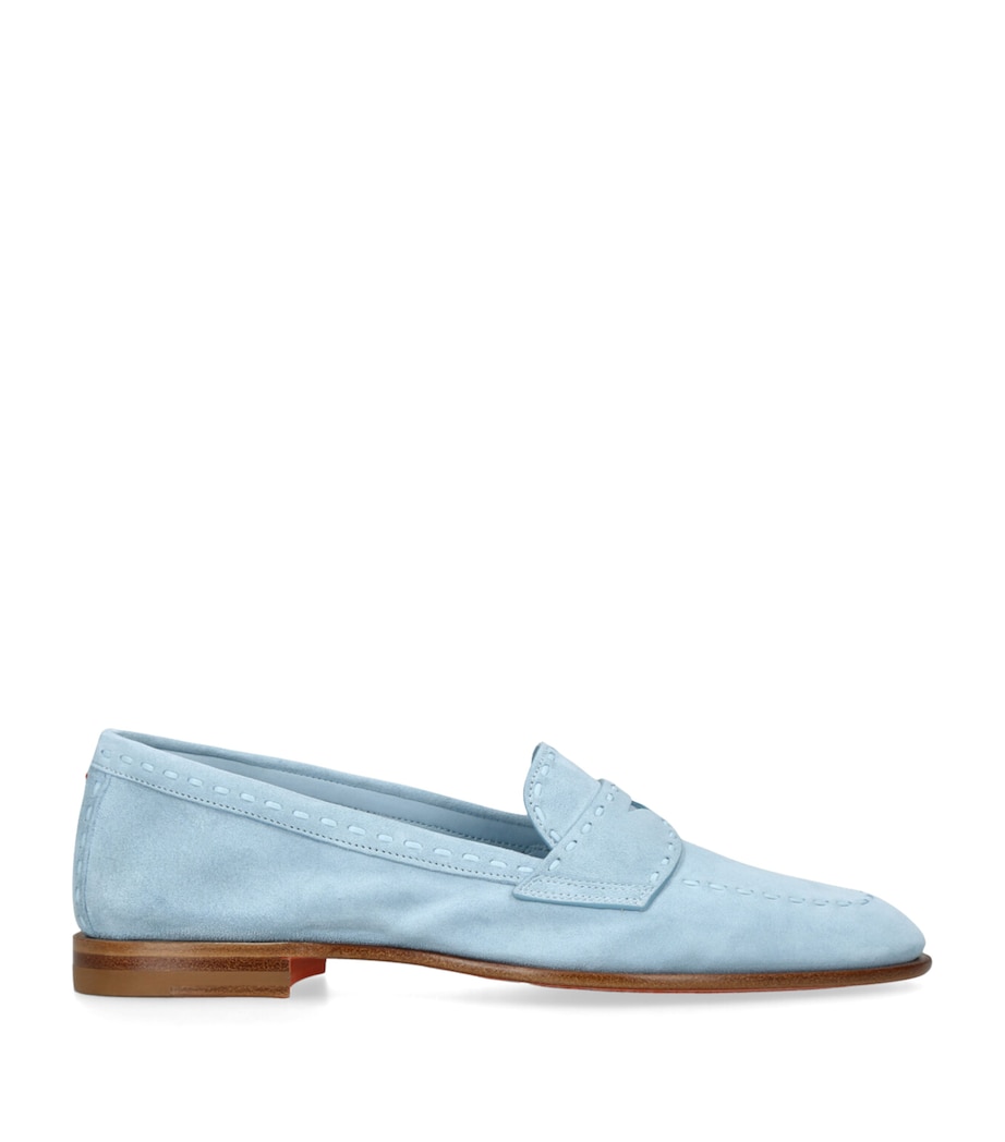 Suede Marlene Dash Loafers PALE BLUE Image 1
