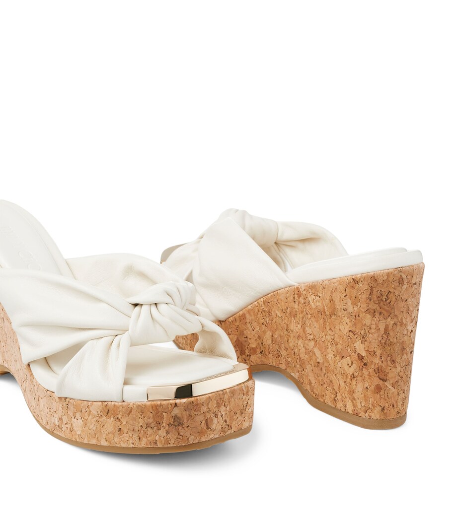 Avenue 95 Leather Wedge Sandals LATTE Image 6