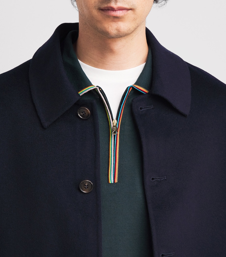 Paul Smith Mens Merino Wool Quarter-Zip Sweater Image 3