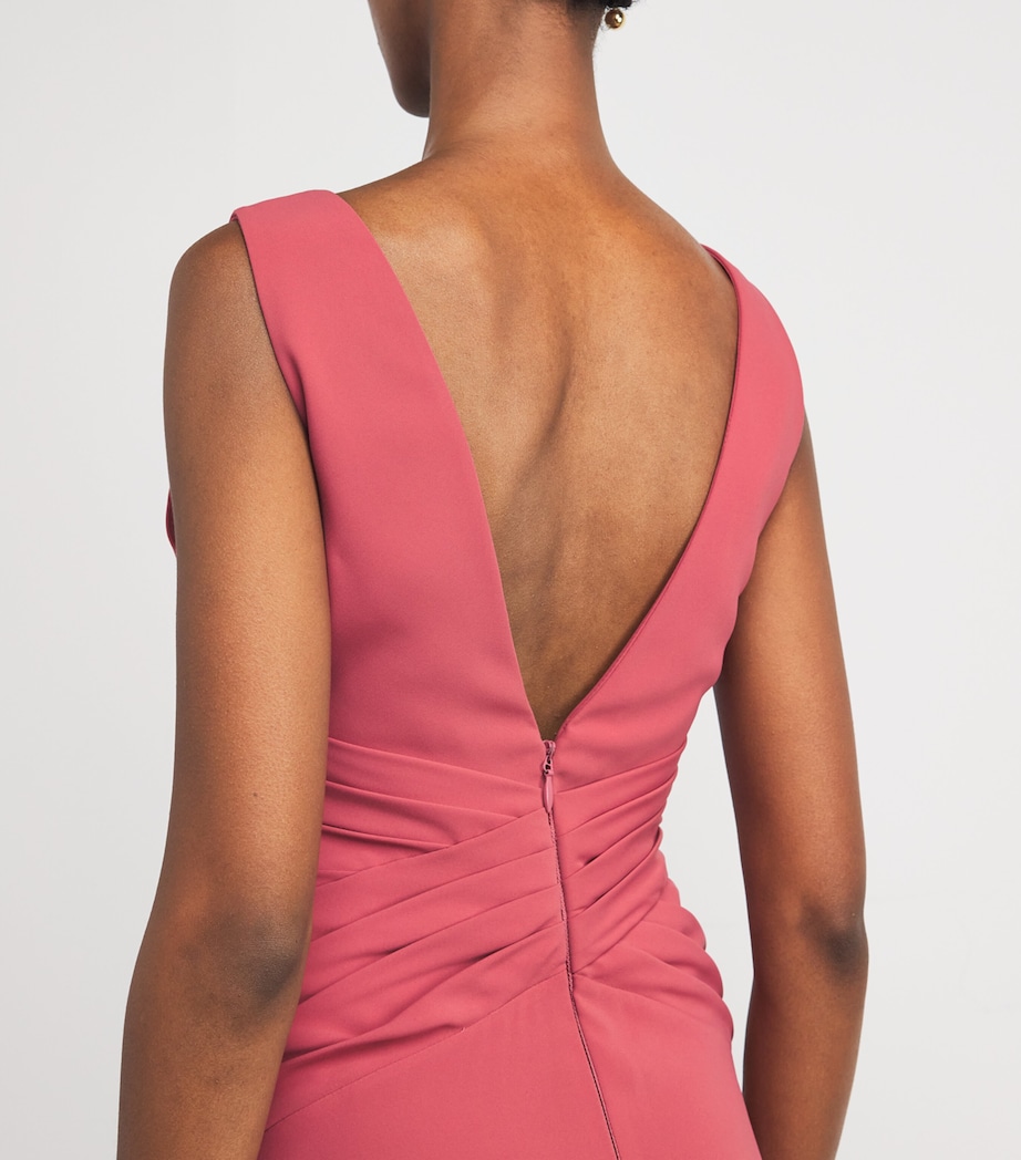 V-Neck Criss-Cross Gown 181635 SLATE ROSE Image 4