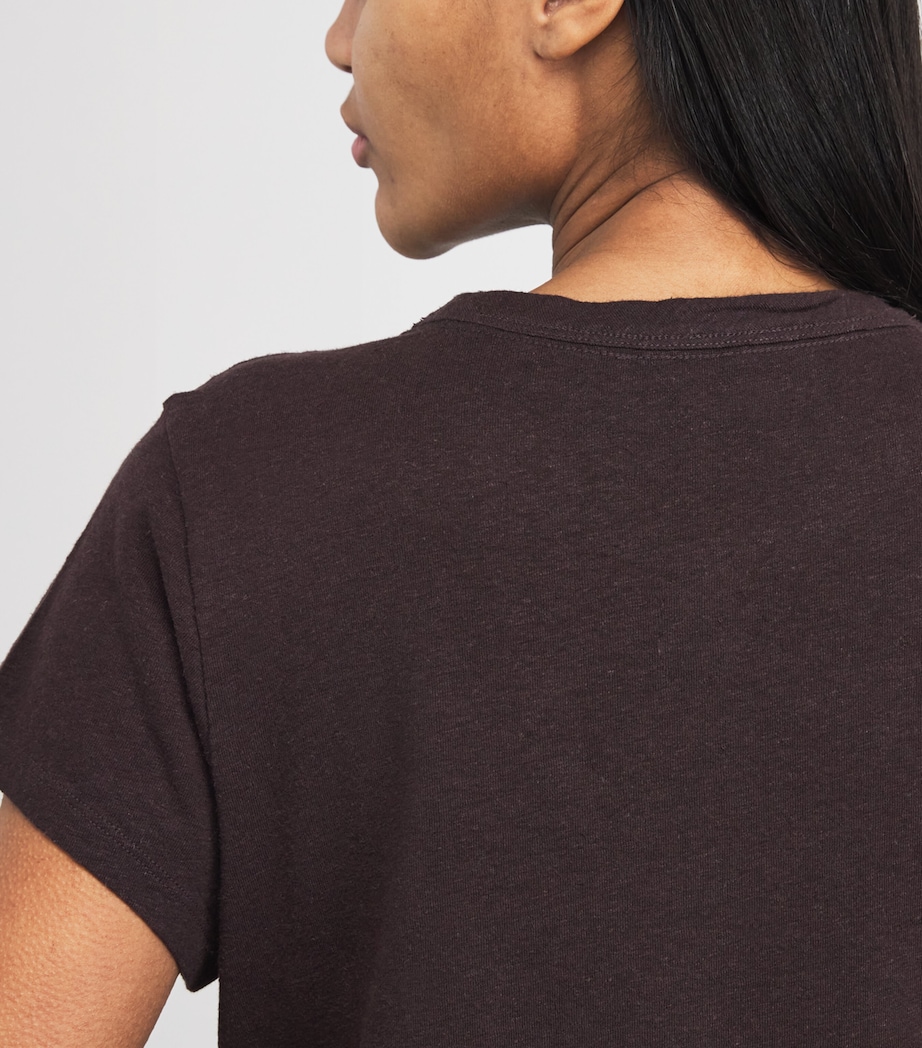 ME+EM Womens Hemp-Cotton Washed T-Shirt Cocoa Brown Image 3