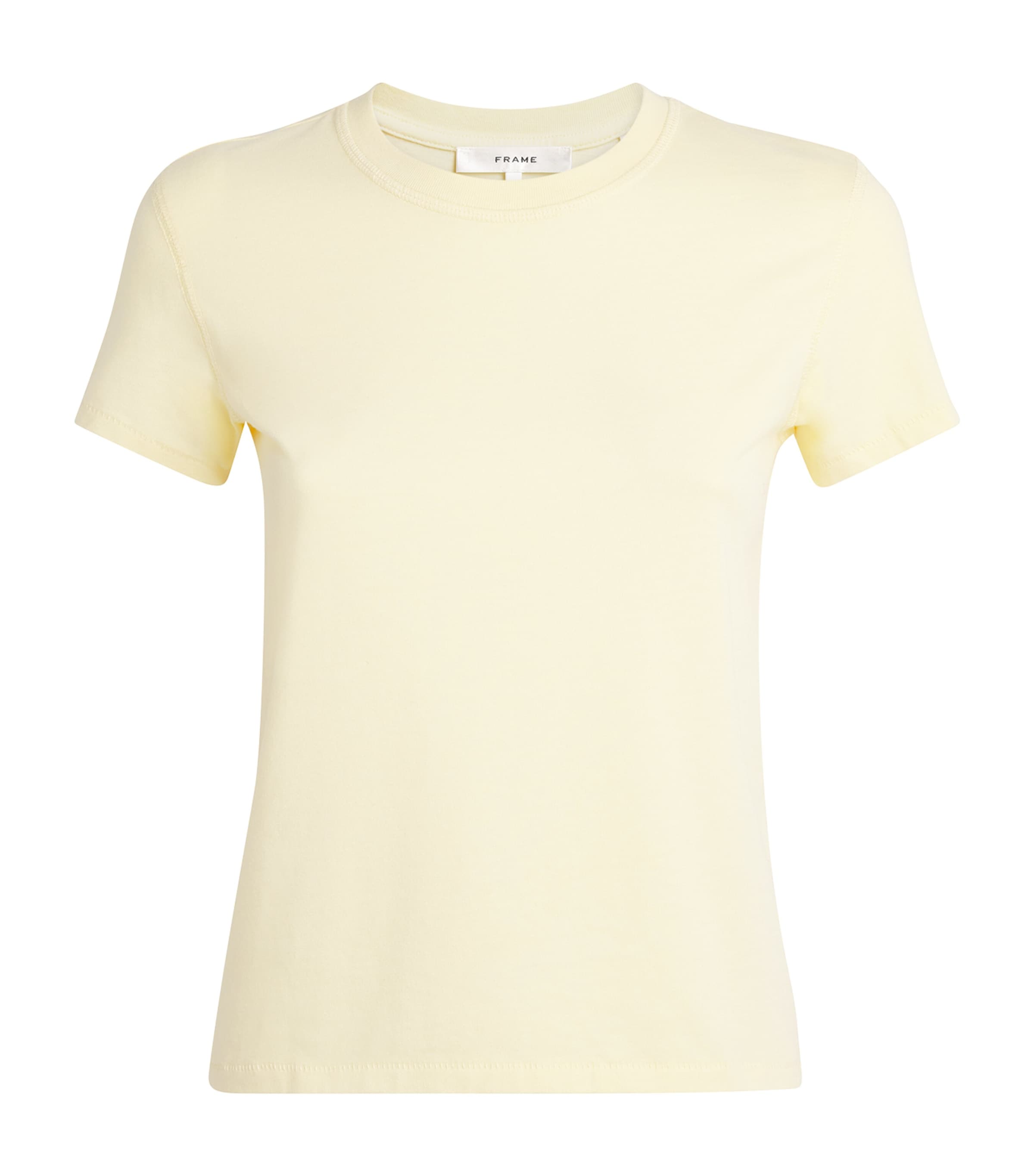 FRAME Womens Vintage The Baby Tee Lemon Image 1