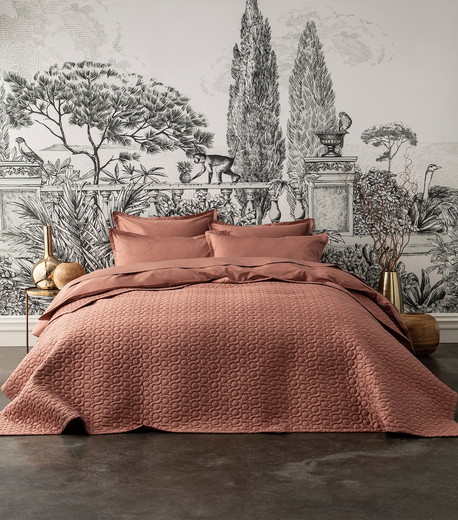 Alexandre Turpault Poesie King Bedspread (260cm x 240cm) Terracotta Image 2