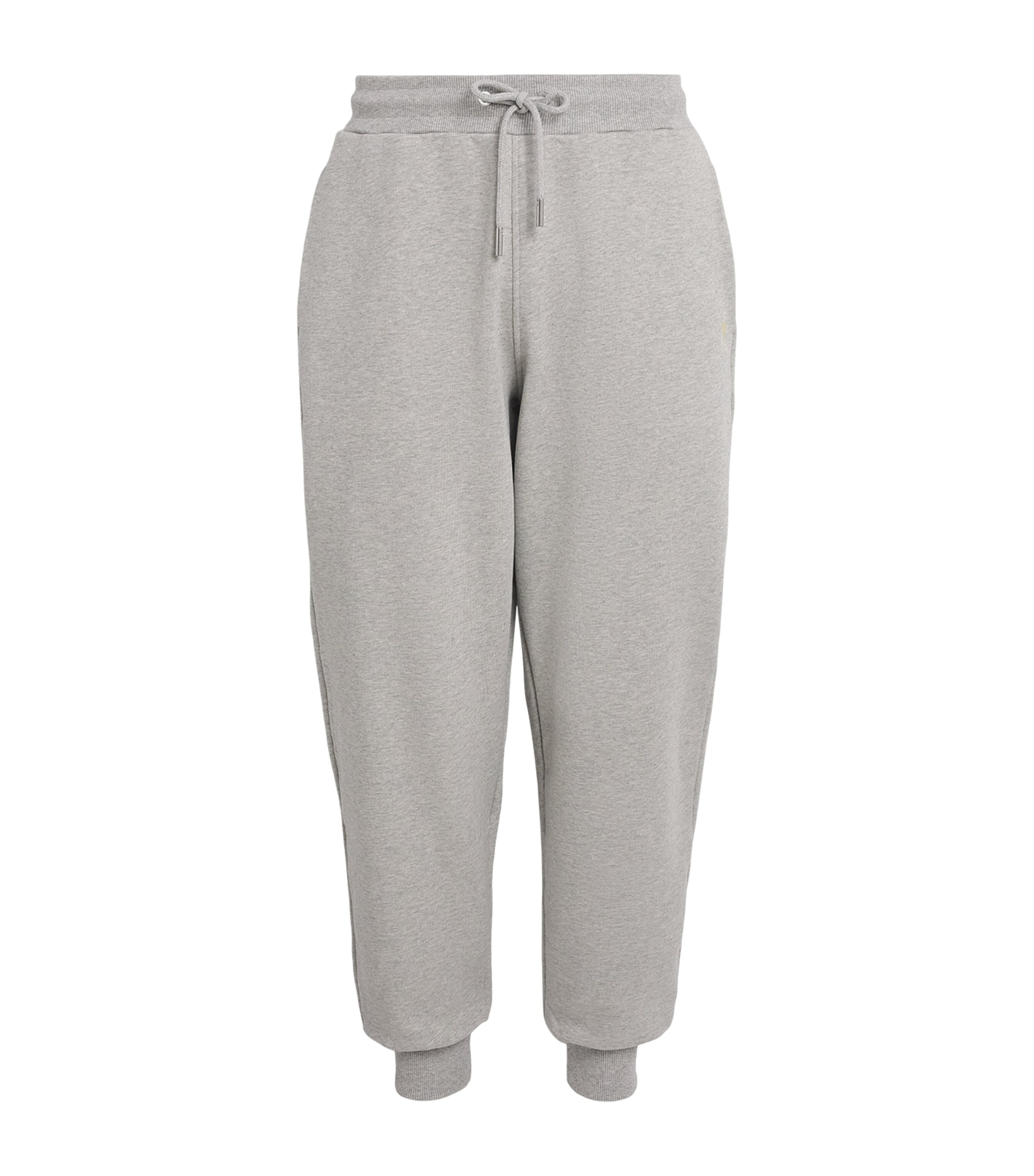AMI Paris Mens Cotton Ami de Coeur Sweatpants Gris Chine Clair Image 1