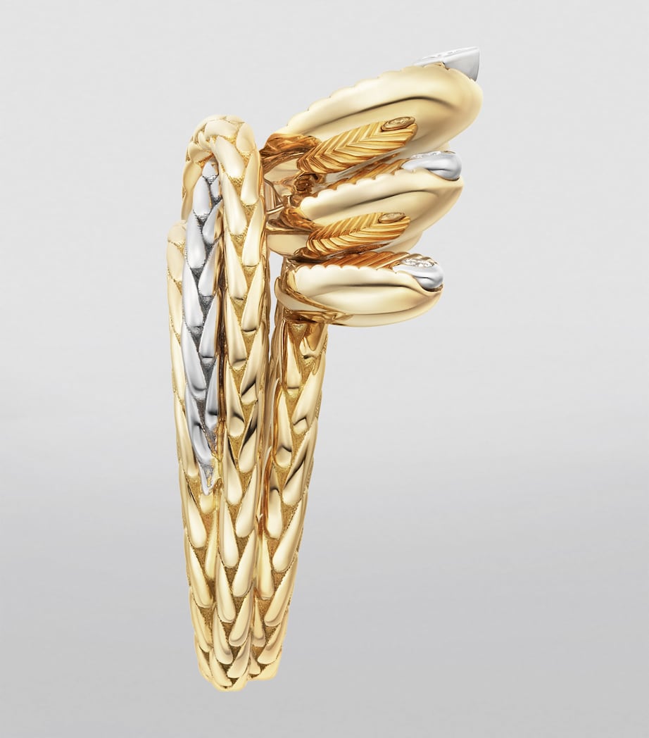 Yellow Gold, White Gold and Diamond Grain de Café Ring YELLOW GOLD Image 8