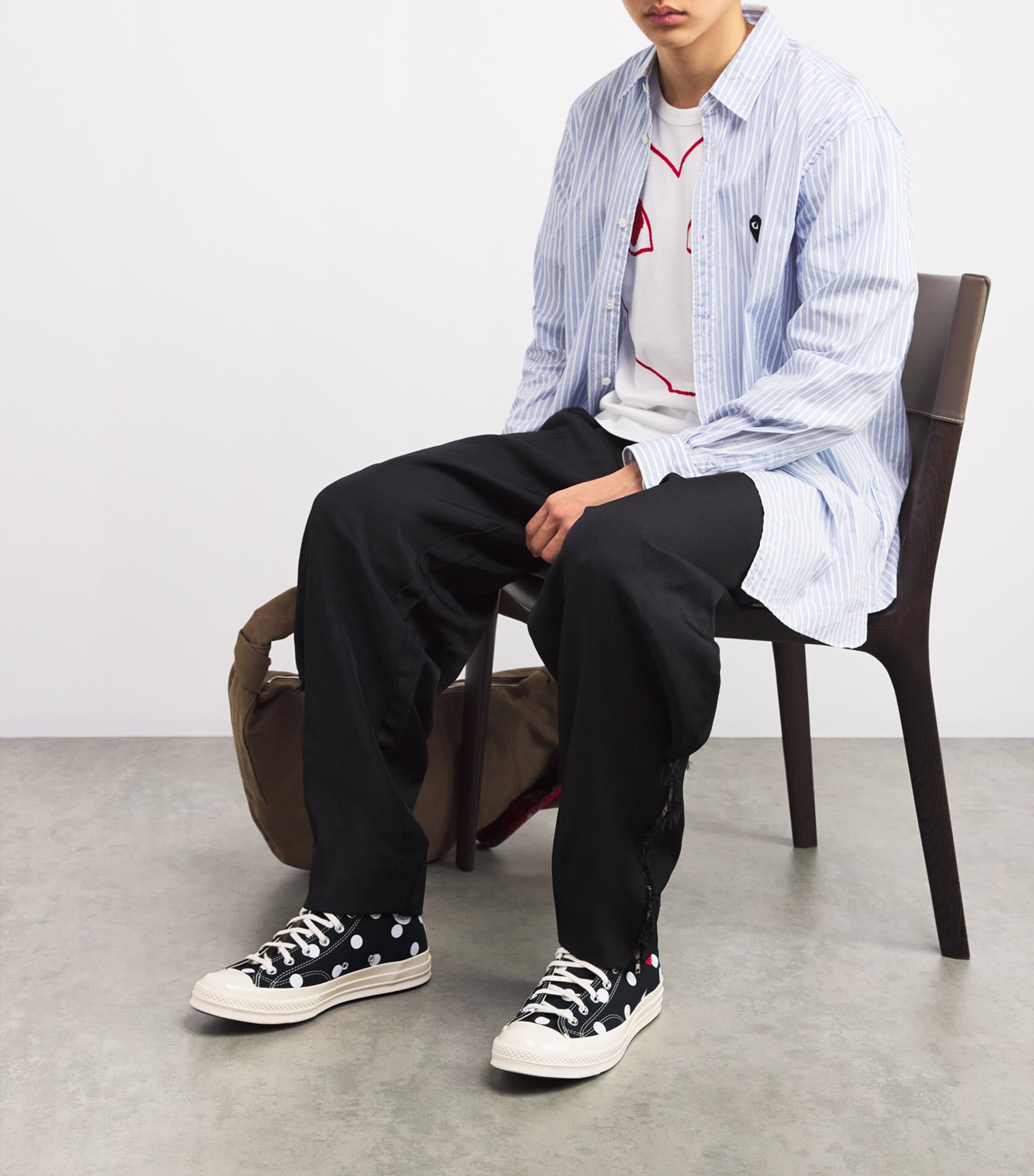 x Converse Polka Dot Heart Chuck Taylor All Star '70 High-Top Sneakers BLACK Image 6