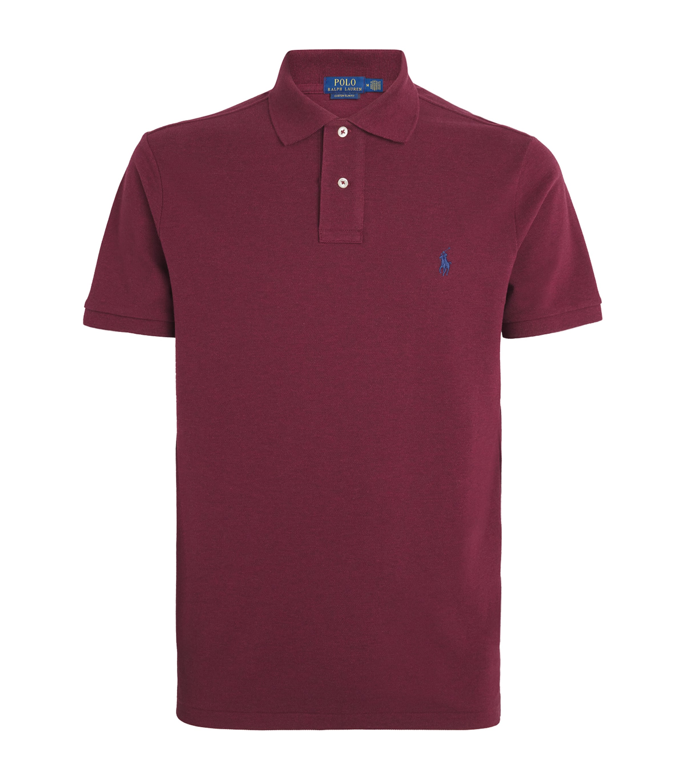 Polo Ralph Lauren Mens Cotton Mesh Polo Shirt Sprng Wne Hthr Image 1