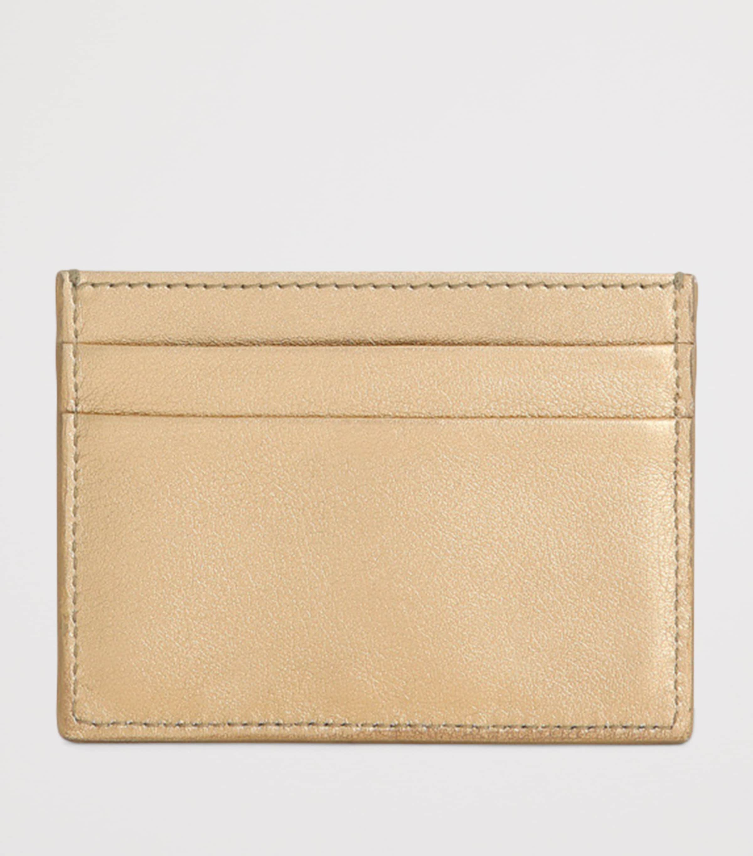 Laminated Calfskin Logo Card Holder 8H945-GOLD Image 3