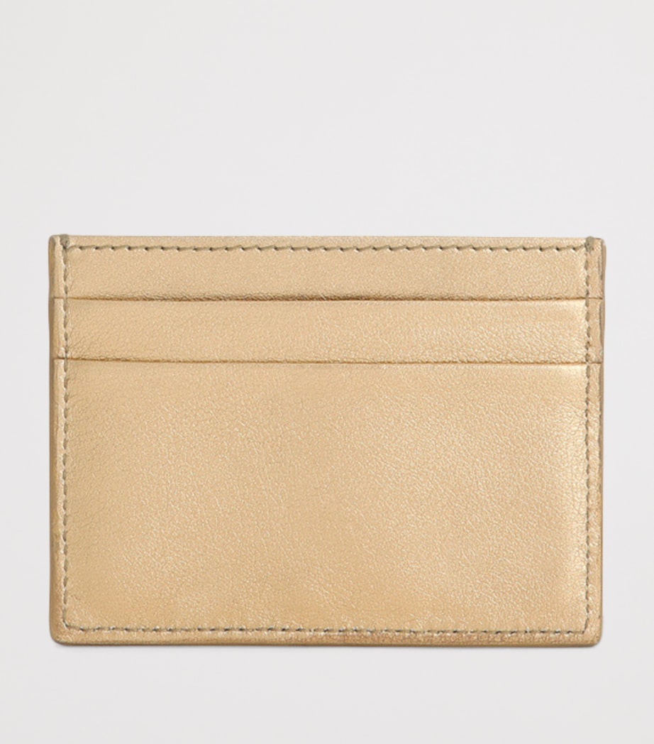 Laminated Calfskin Logo Card Holder 8H945-GOLD Image 3