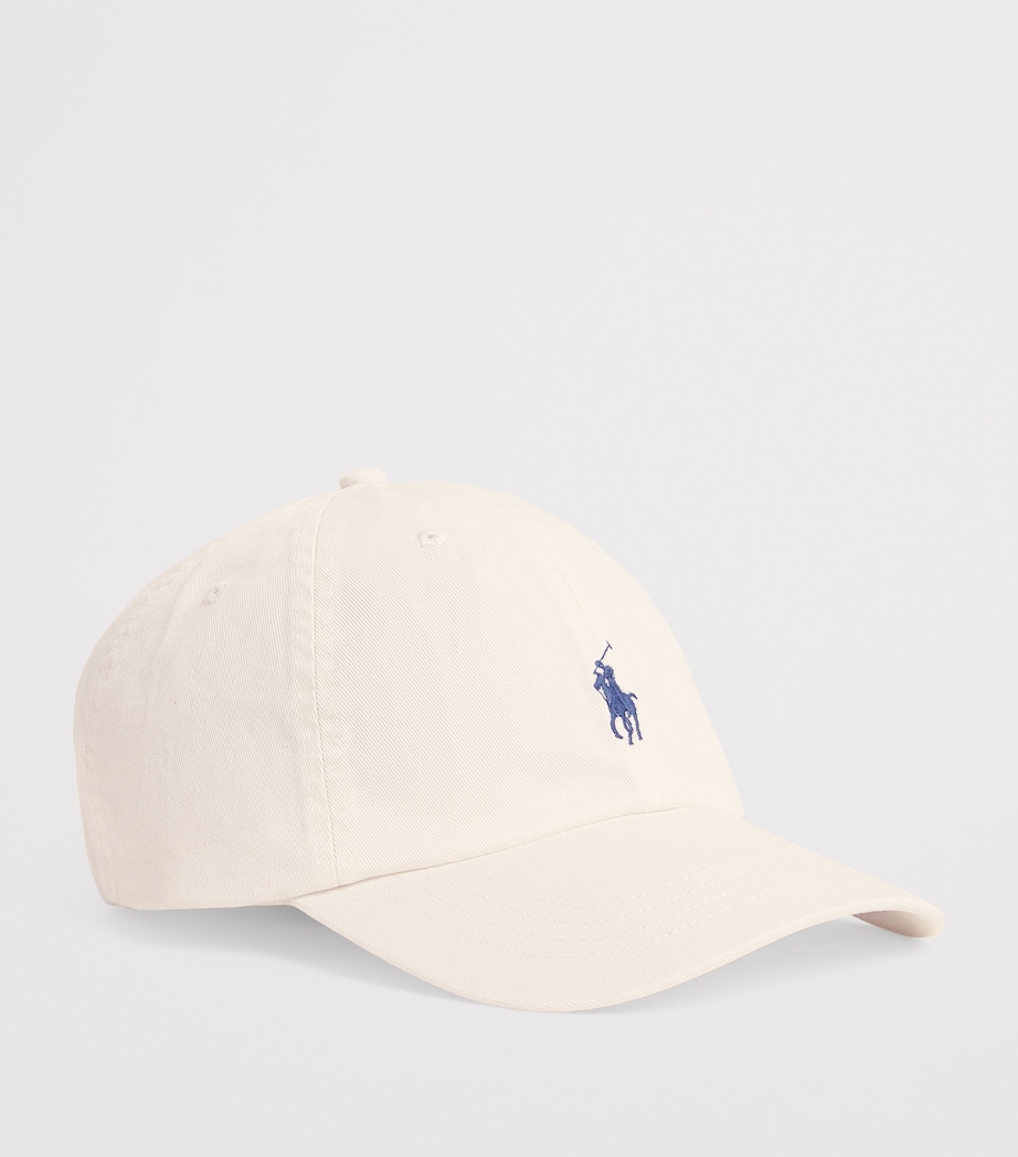 Cotton Polo Pony Baseball Cap PALE CREAM Image 2