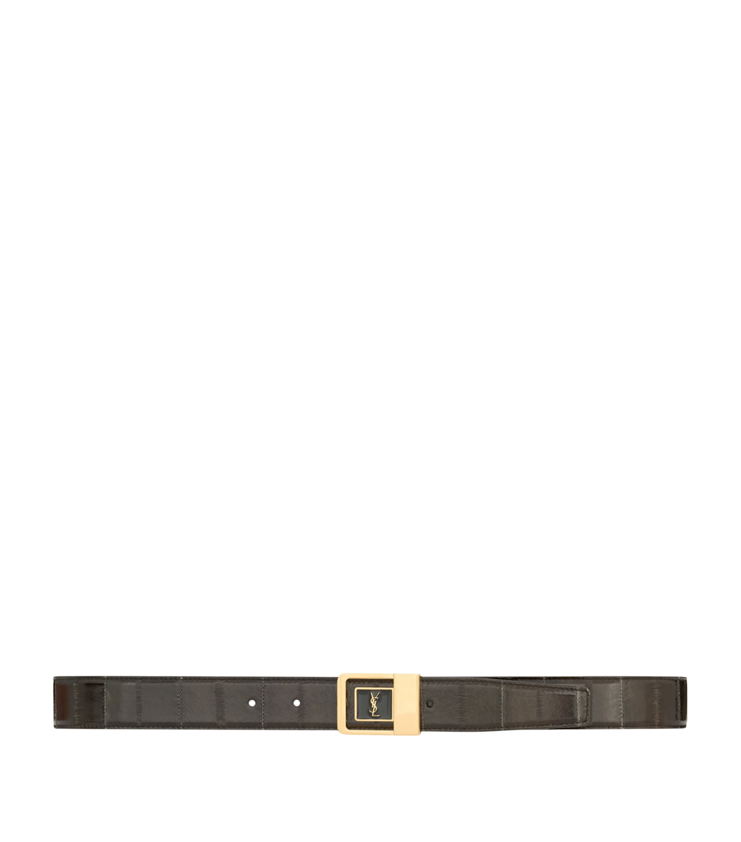 Saint Laurent Leather Logo Belt Image 1